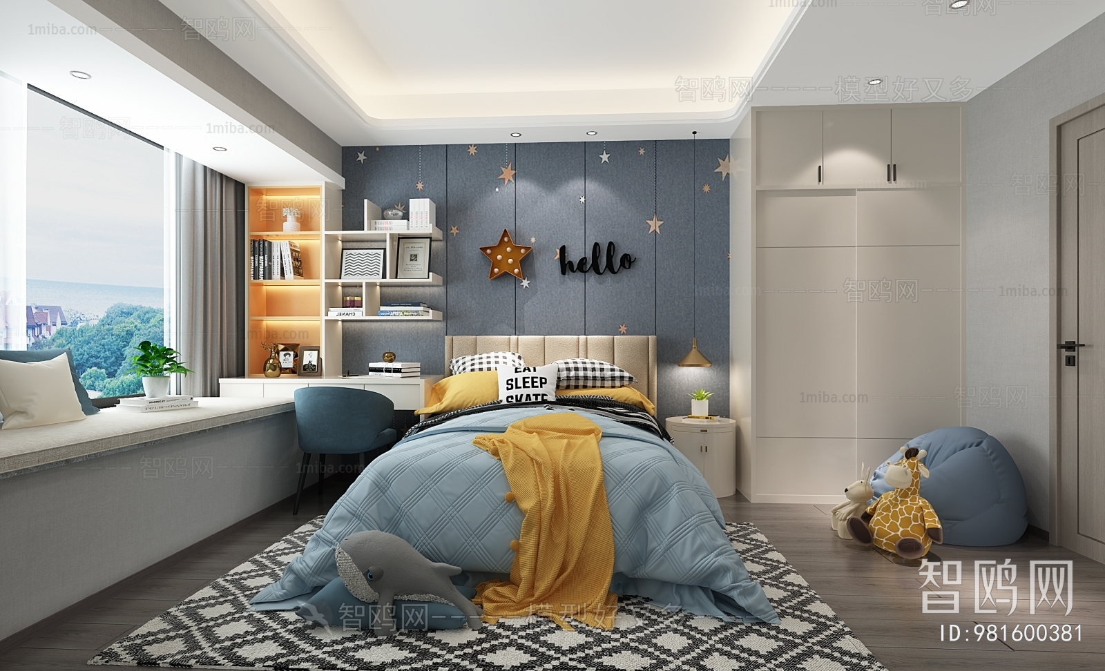 Modern Boy's Room And Son's Room