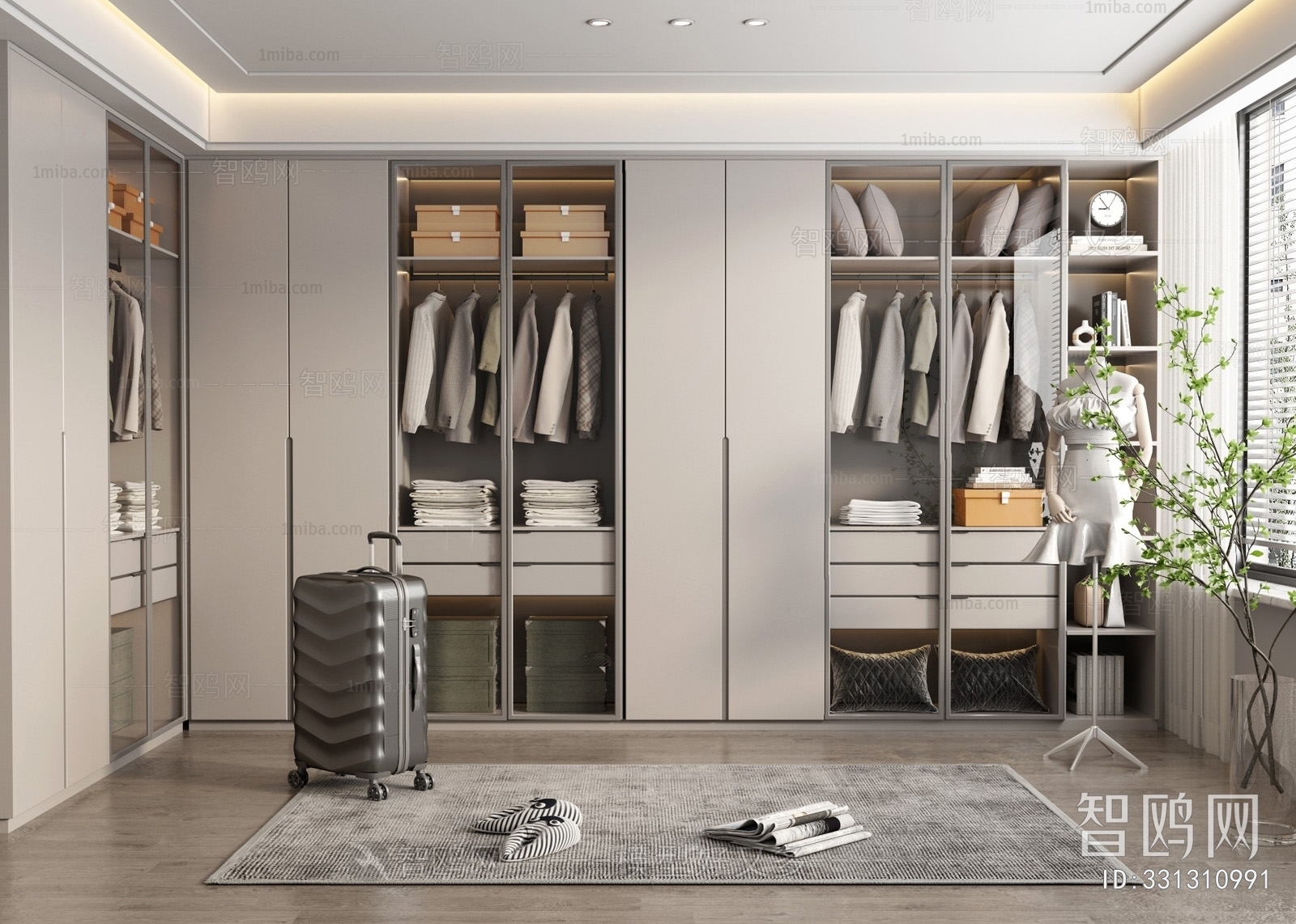 Modern Clothes Storage Area