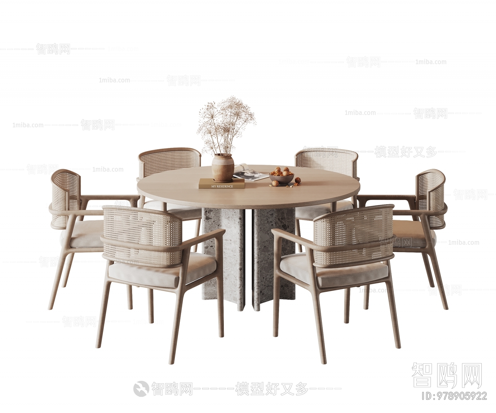 Nordic Style Wabi-sabi Style Dining Table And Chairs