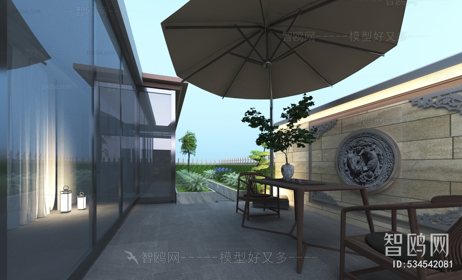 New Chinese Style Courtyard/landscape