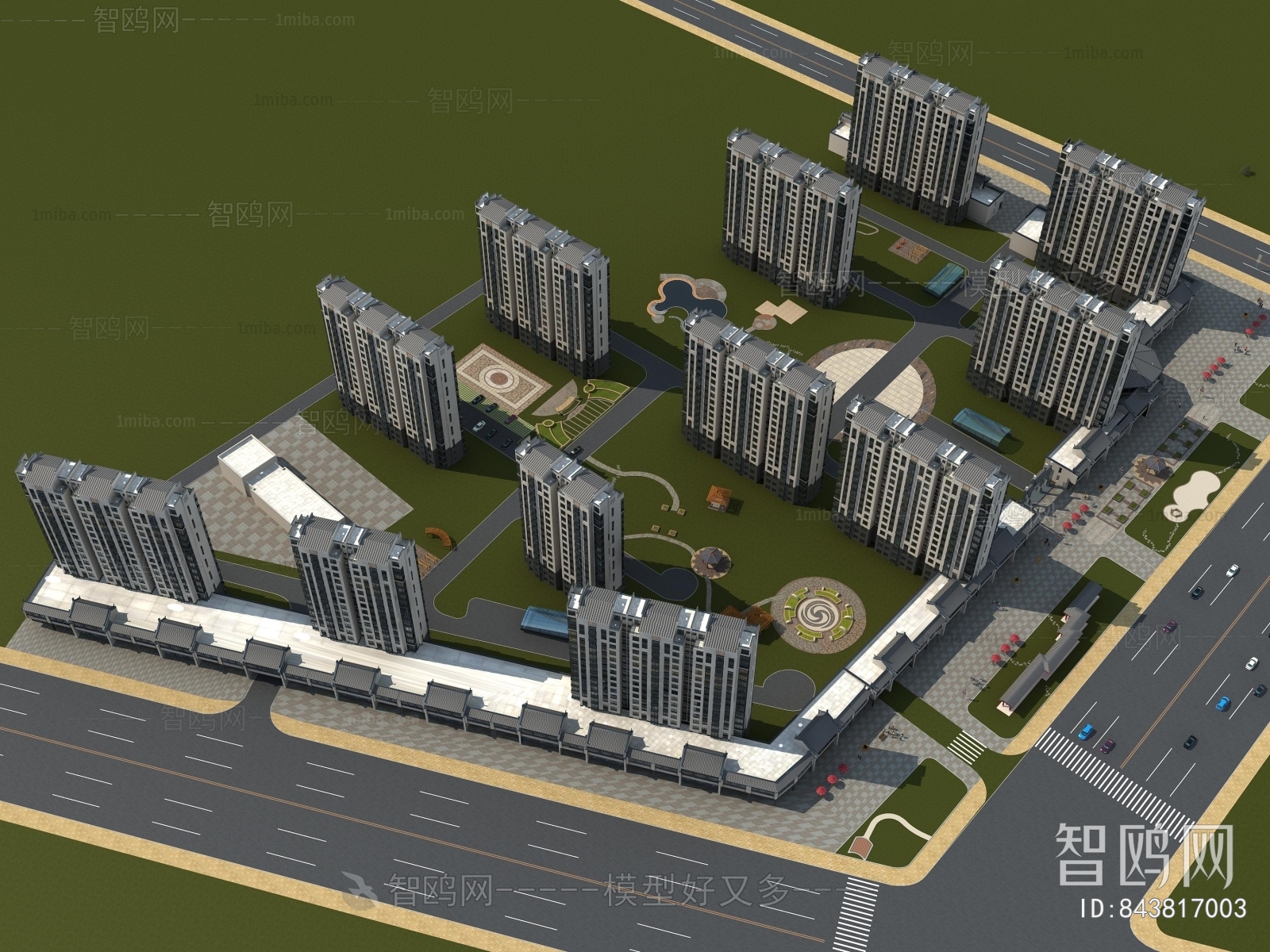 Chinese Style Architectural Bird's-eye View Planning