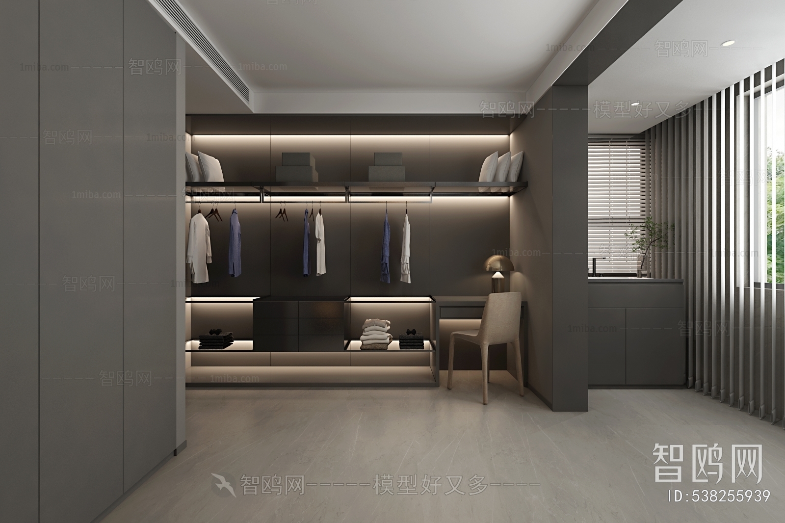 Modern Clothes Storage Area