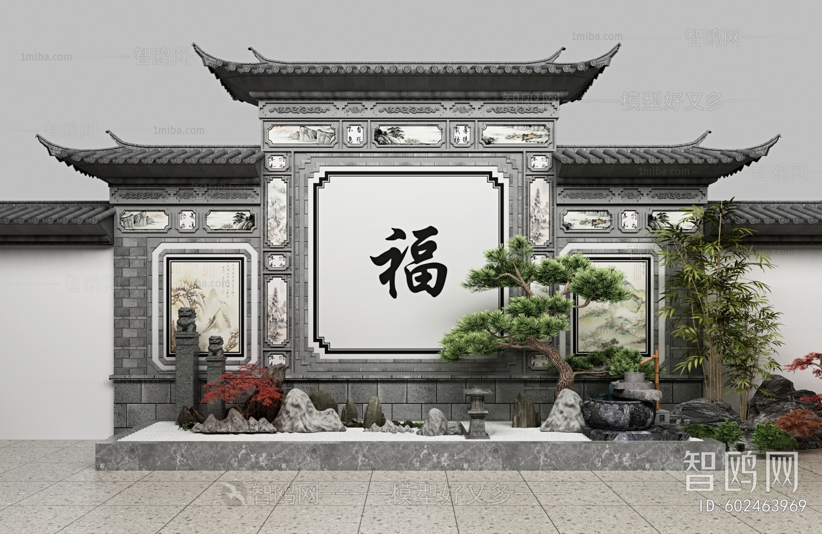 Chinese Style Landscape Wall