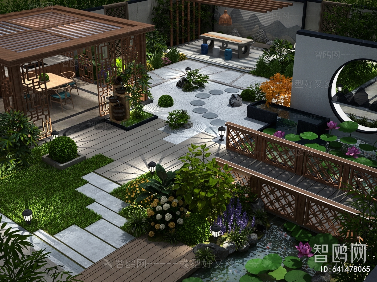 New Chinese Style Courtyard/landscape