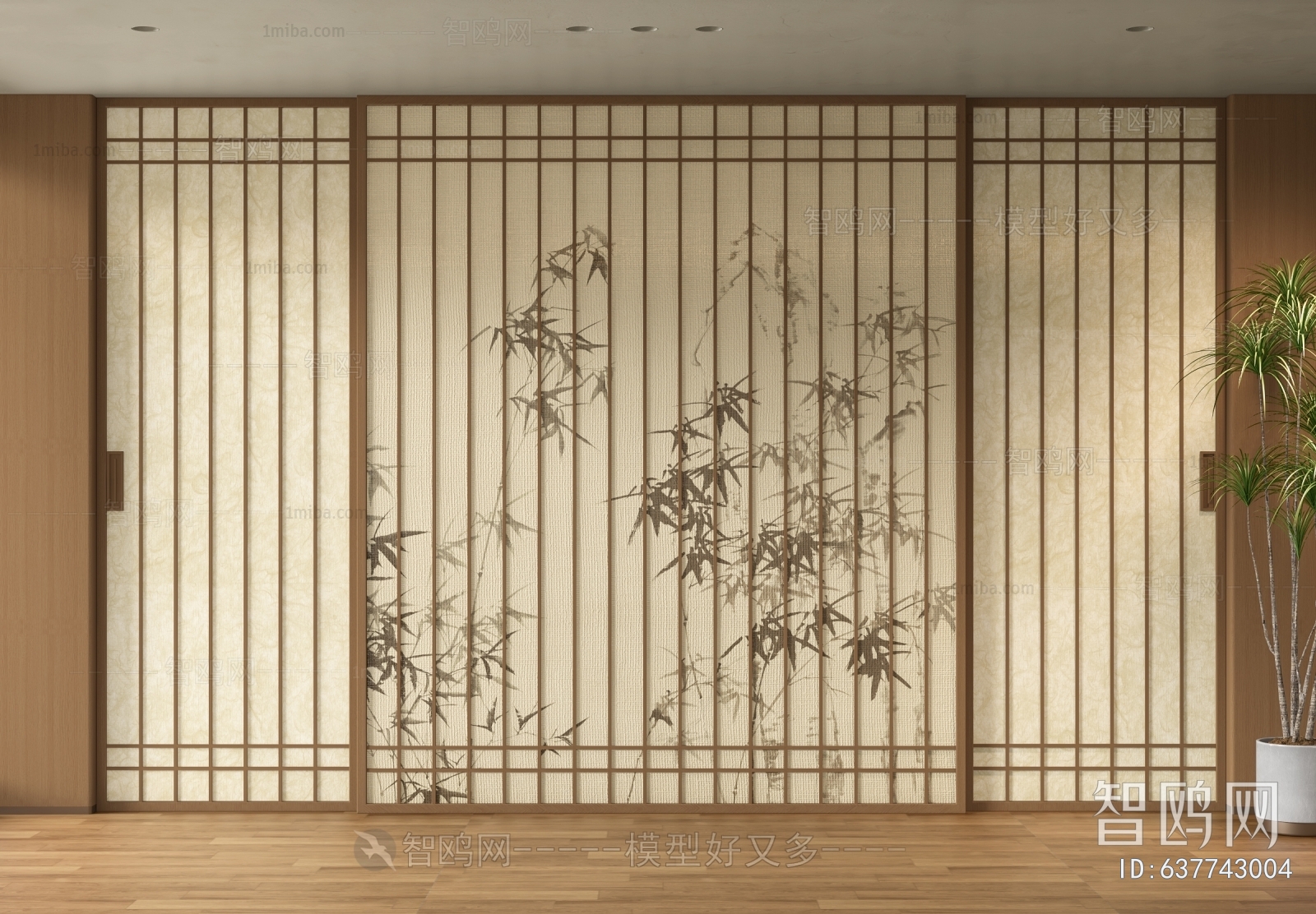 New Chinese Style Sliding Door