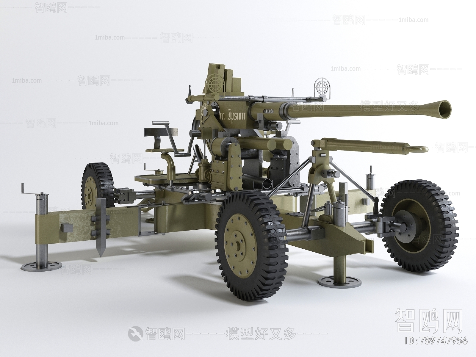现代枪械军事器材3D模型下载