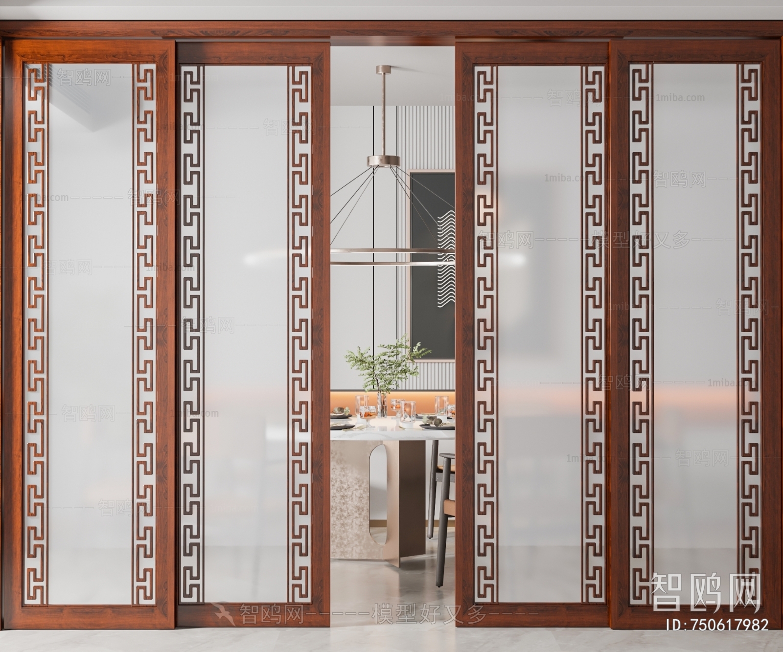 New Chinese Style Sliding Door