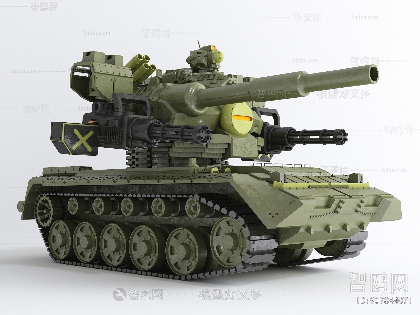 现代 坦克装甲车3D模型下载