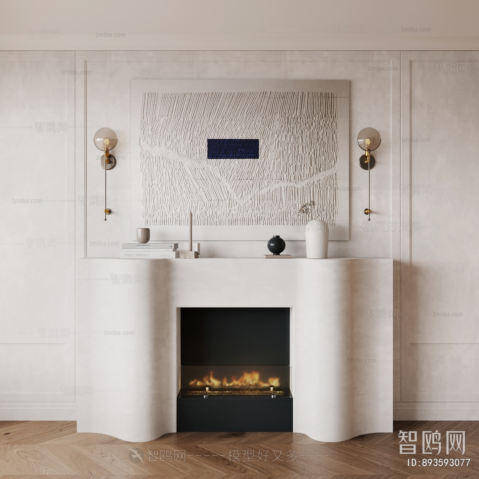 Wabi-sabi Style Electronic Fireplace
