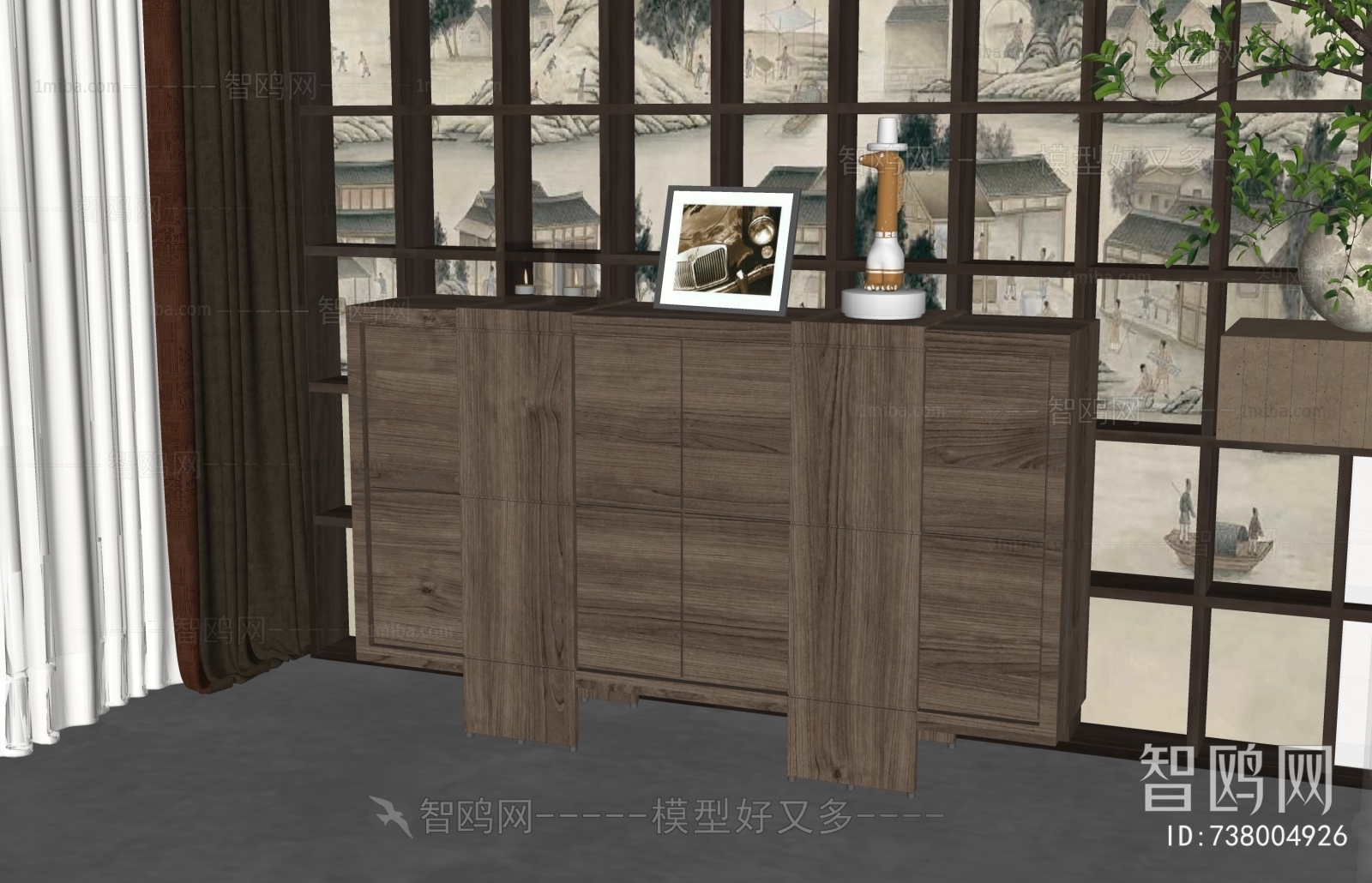 Wabi-sabi Style Entrance Cabinet