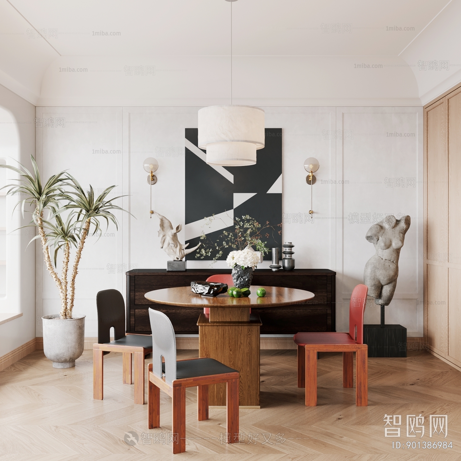 Modern Wabi-sabi Style Dining Room