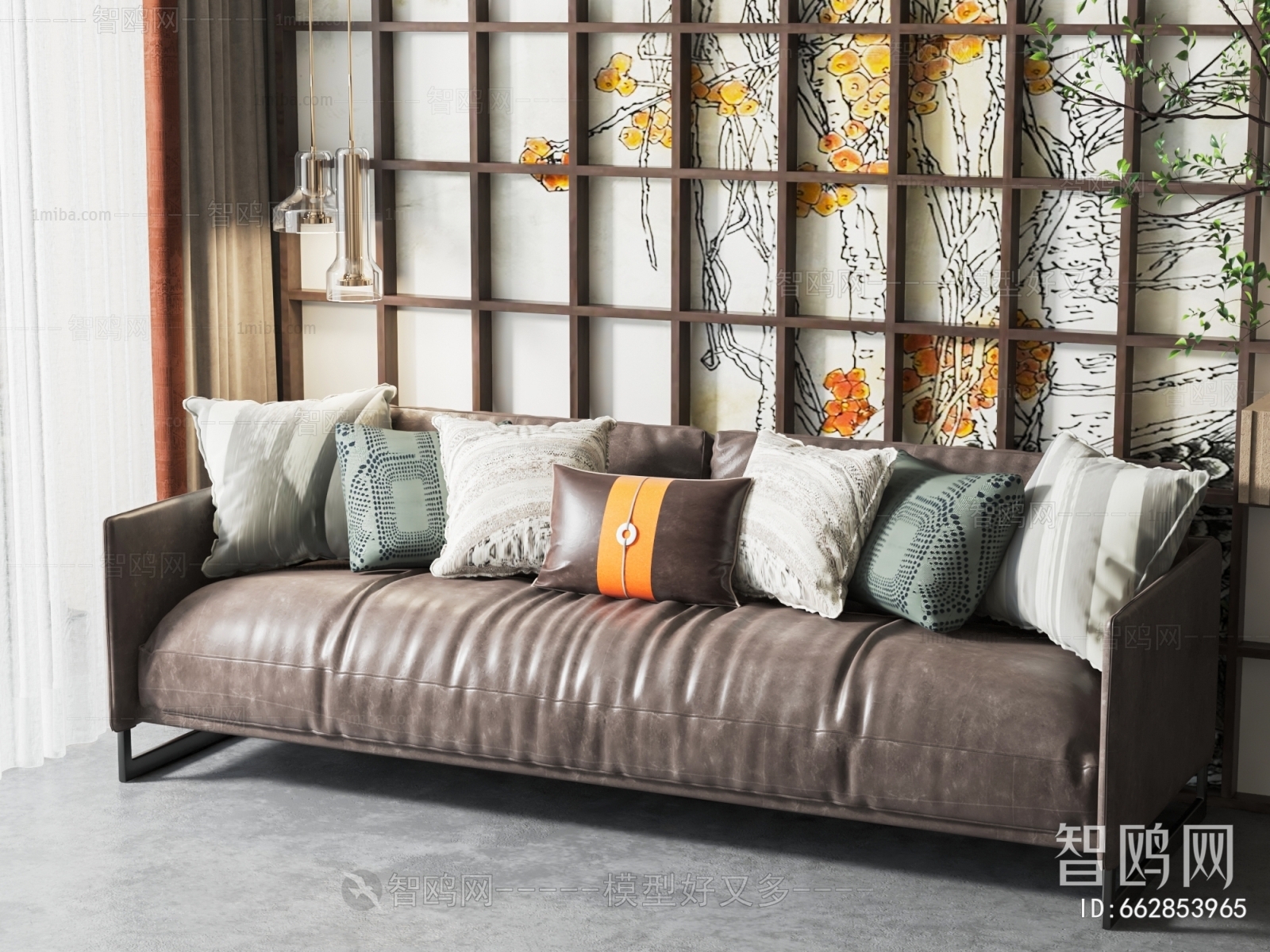 New Chinese Style Multi Person Sofa