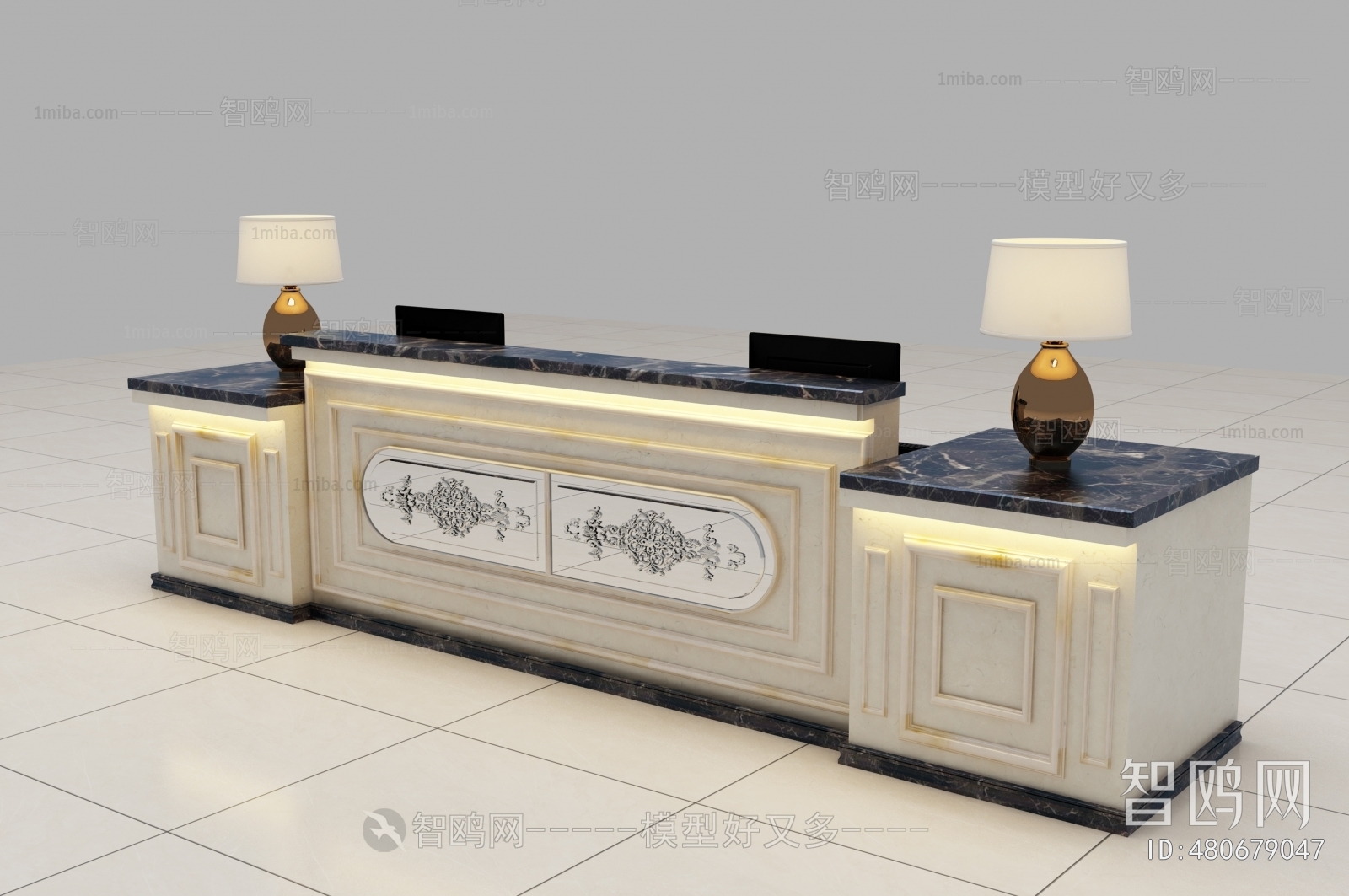 Simple European Style Reception Desk