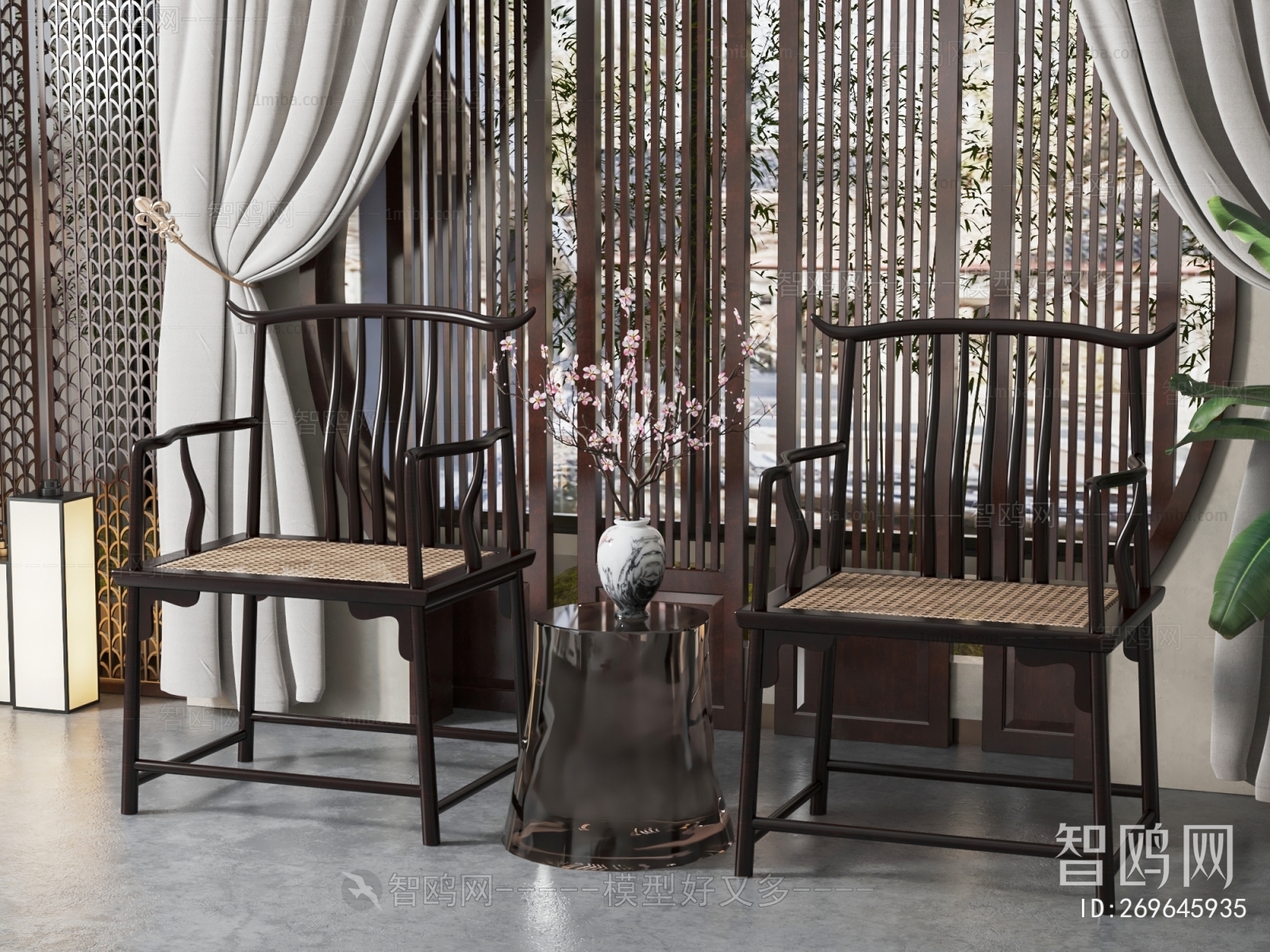 新中式茶椅 休闲椅组合