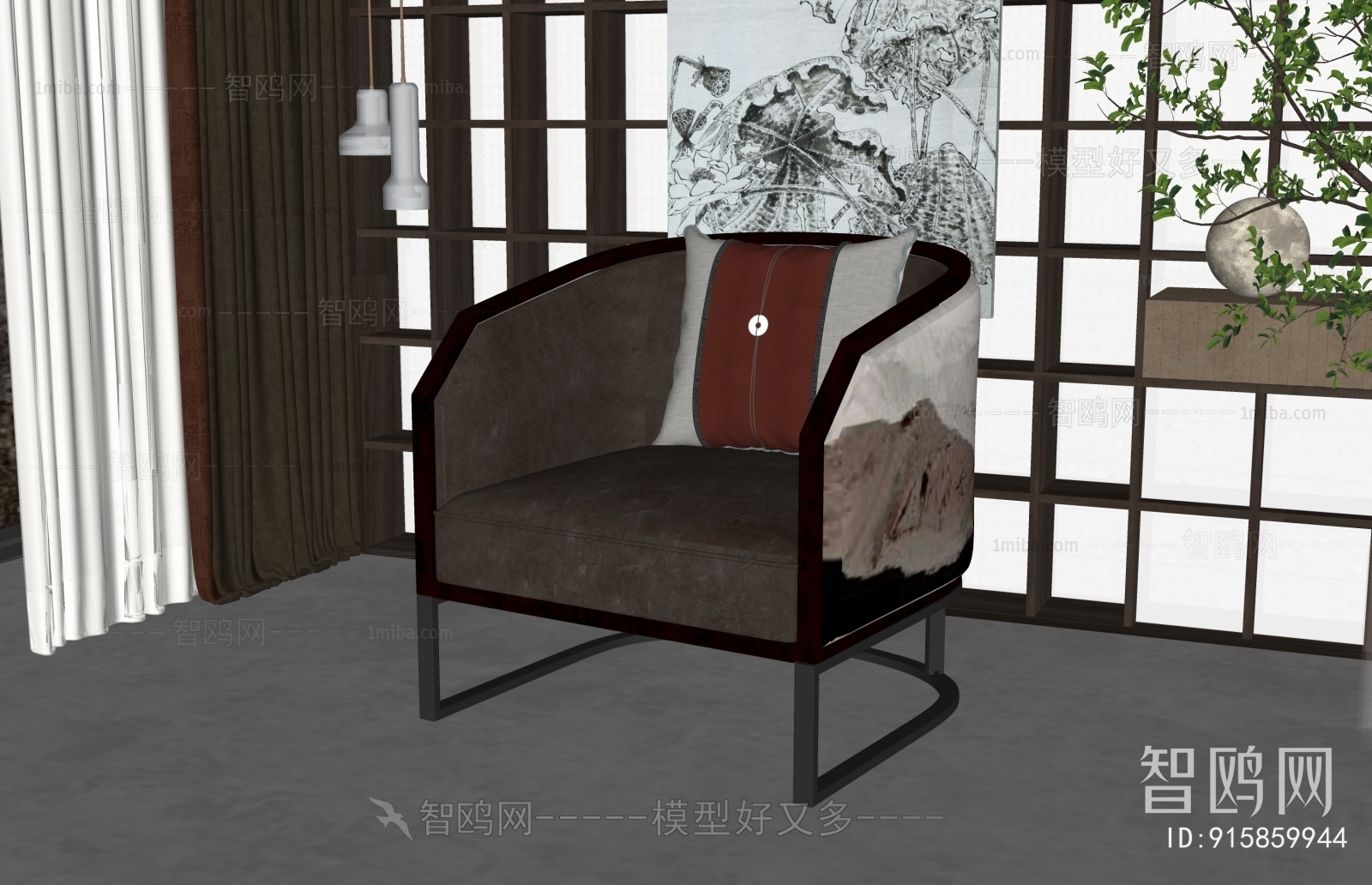 New Chinese Style Lounge Chair