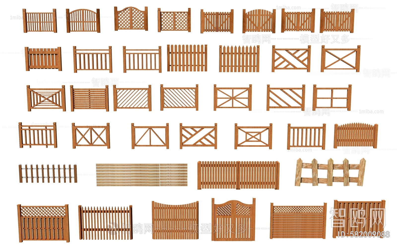 现代木质栏杆护栏