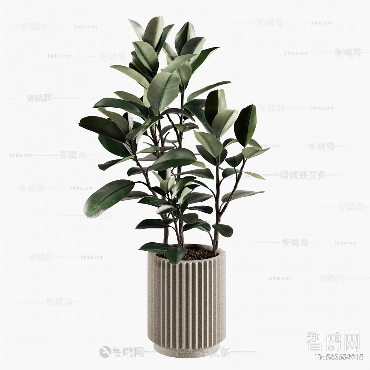 Modern Ground Green Plant Potted Plants