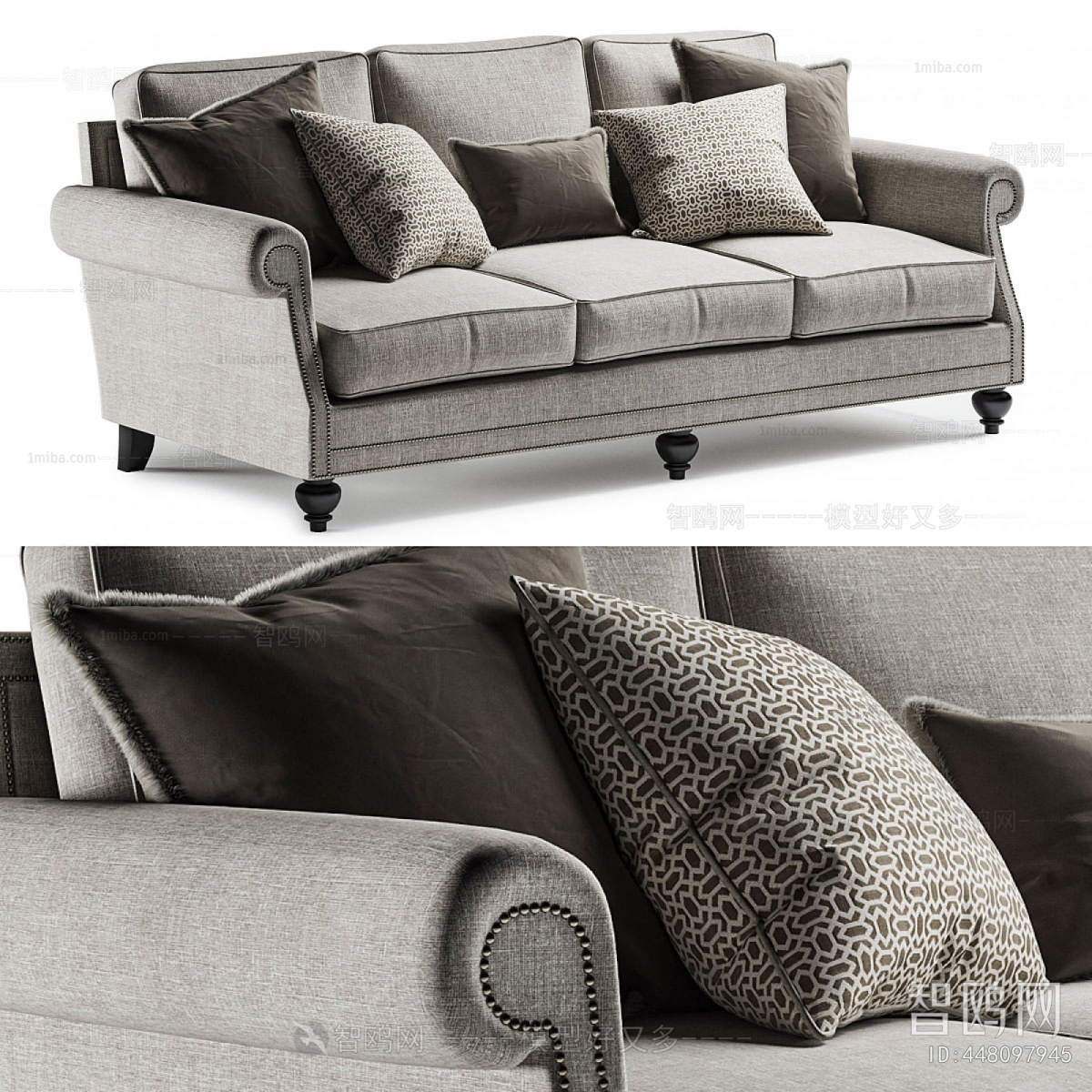 Modern Three-seat Sofa