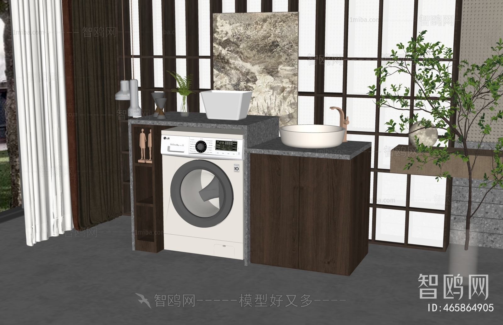 Modern Laundry Cabinet