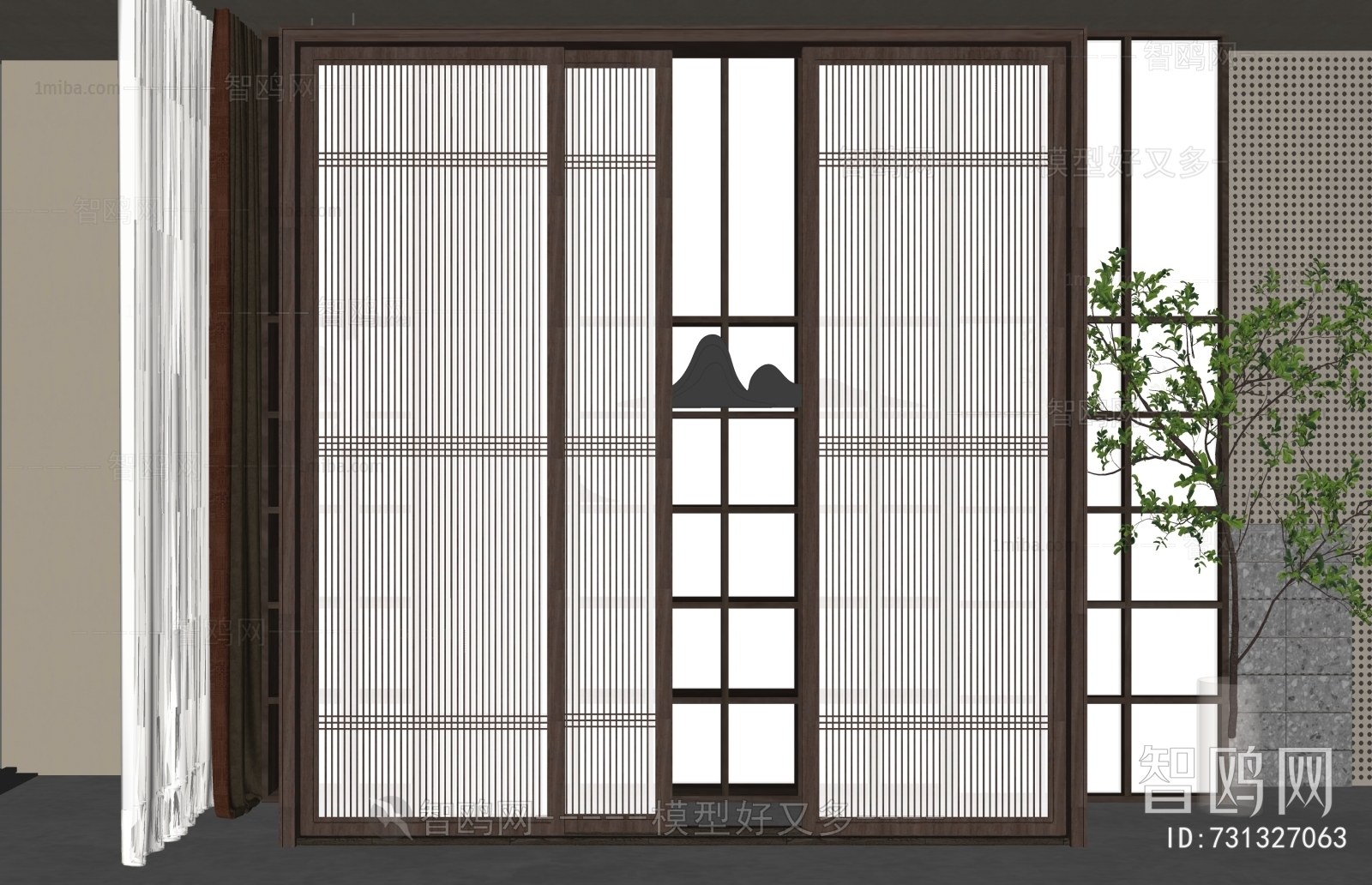 New Chinese Style Sliding Door