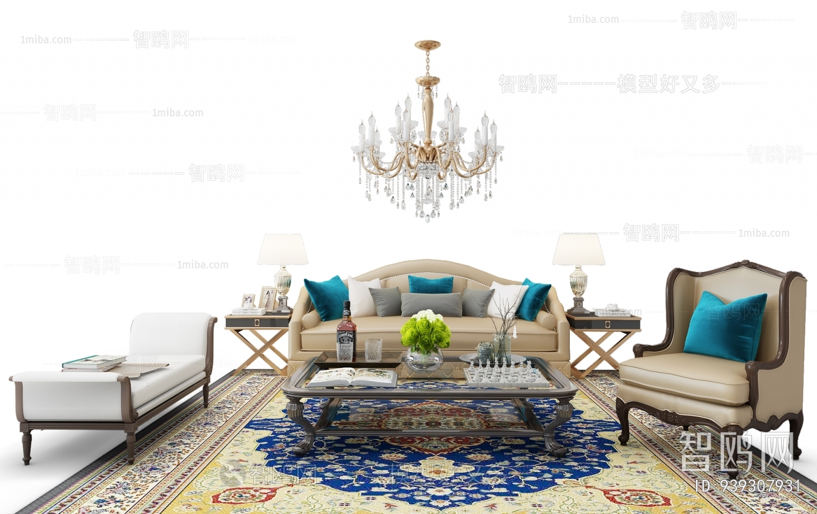 American Style European Style Sofa Combination