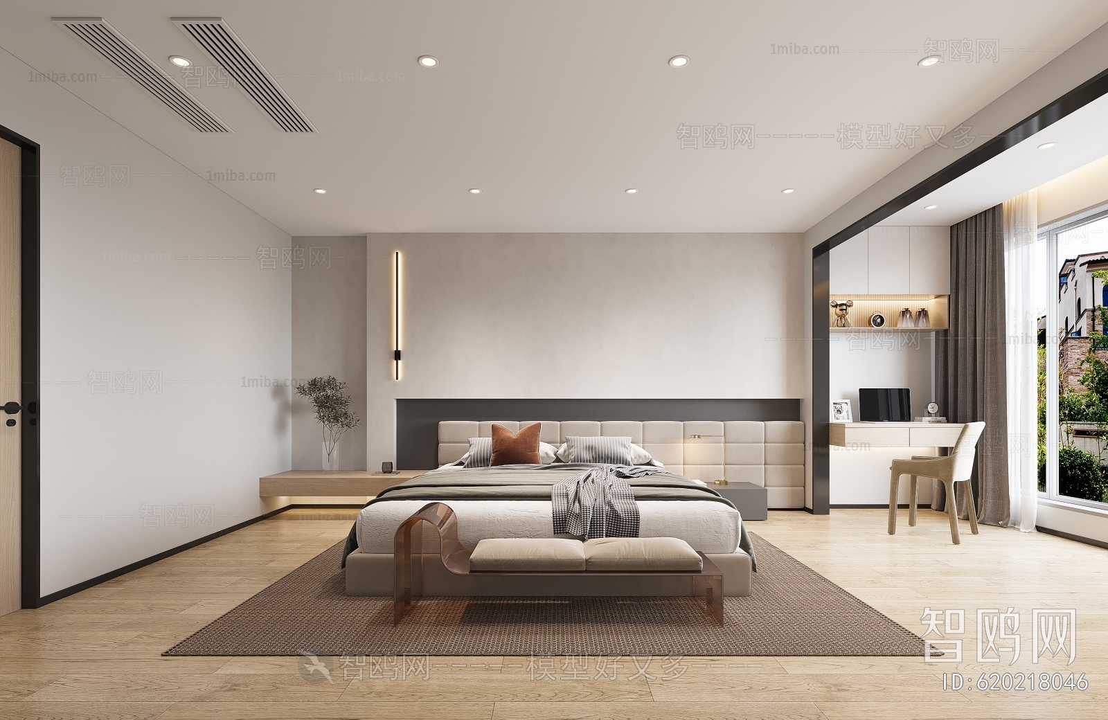 Wabi-sabi Style Modern Bedroom