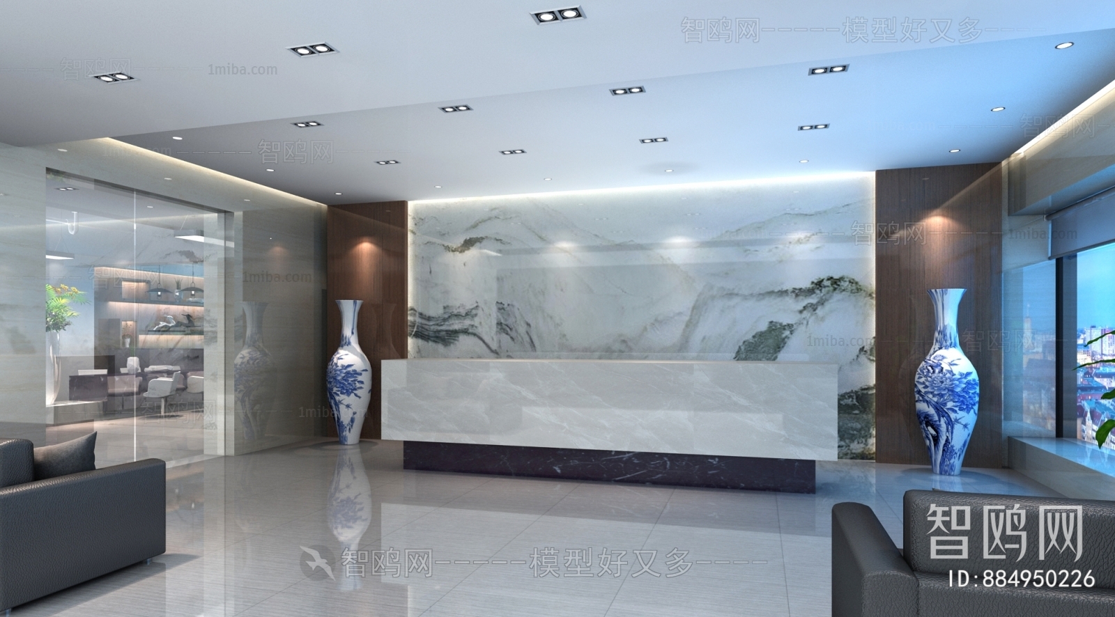 Modern Office Reception Desk