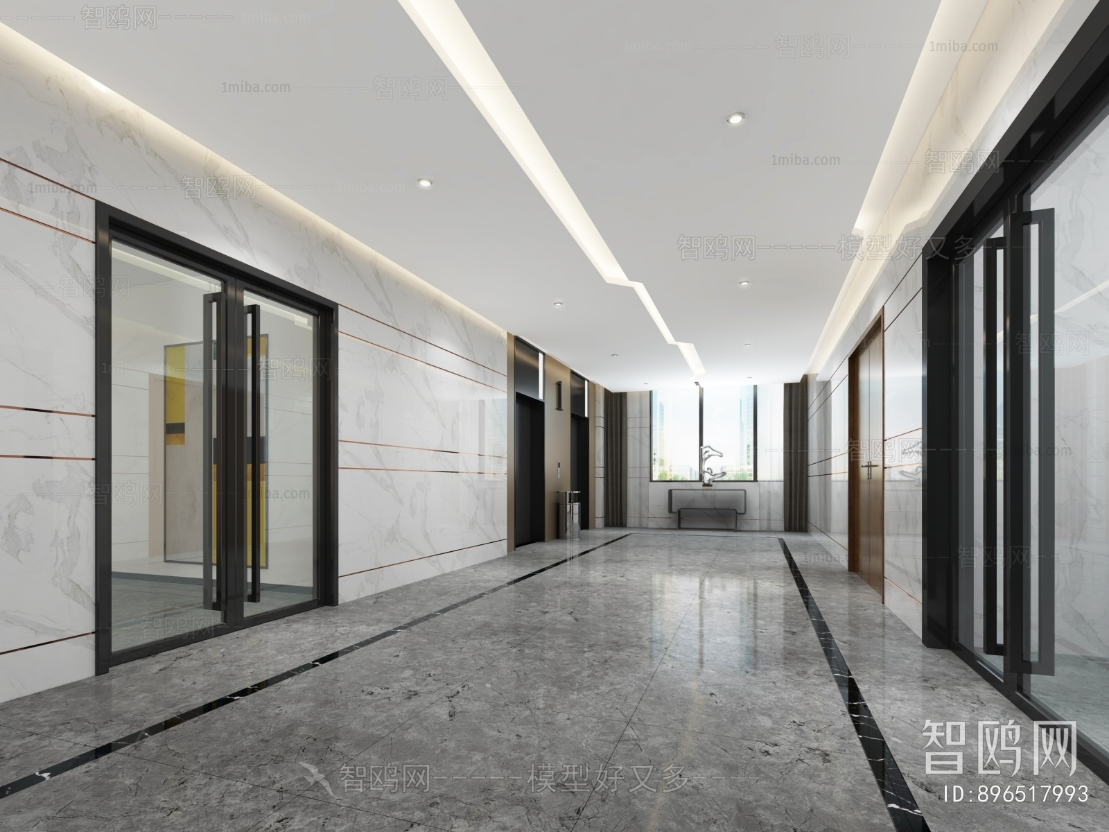 Modern Office Elevator Hall