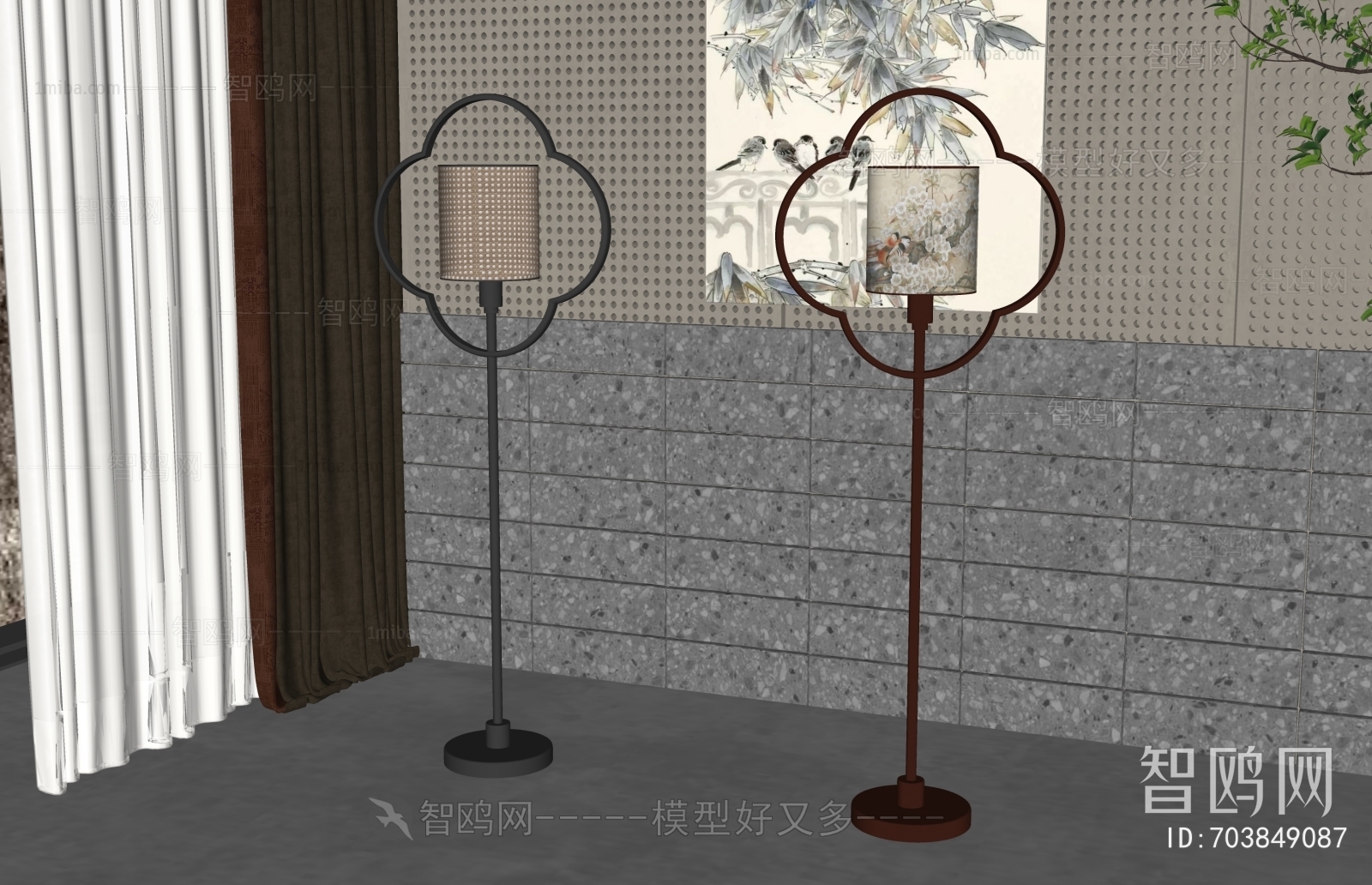 New Chinese Style Floor Lamp