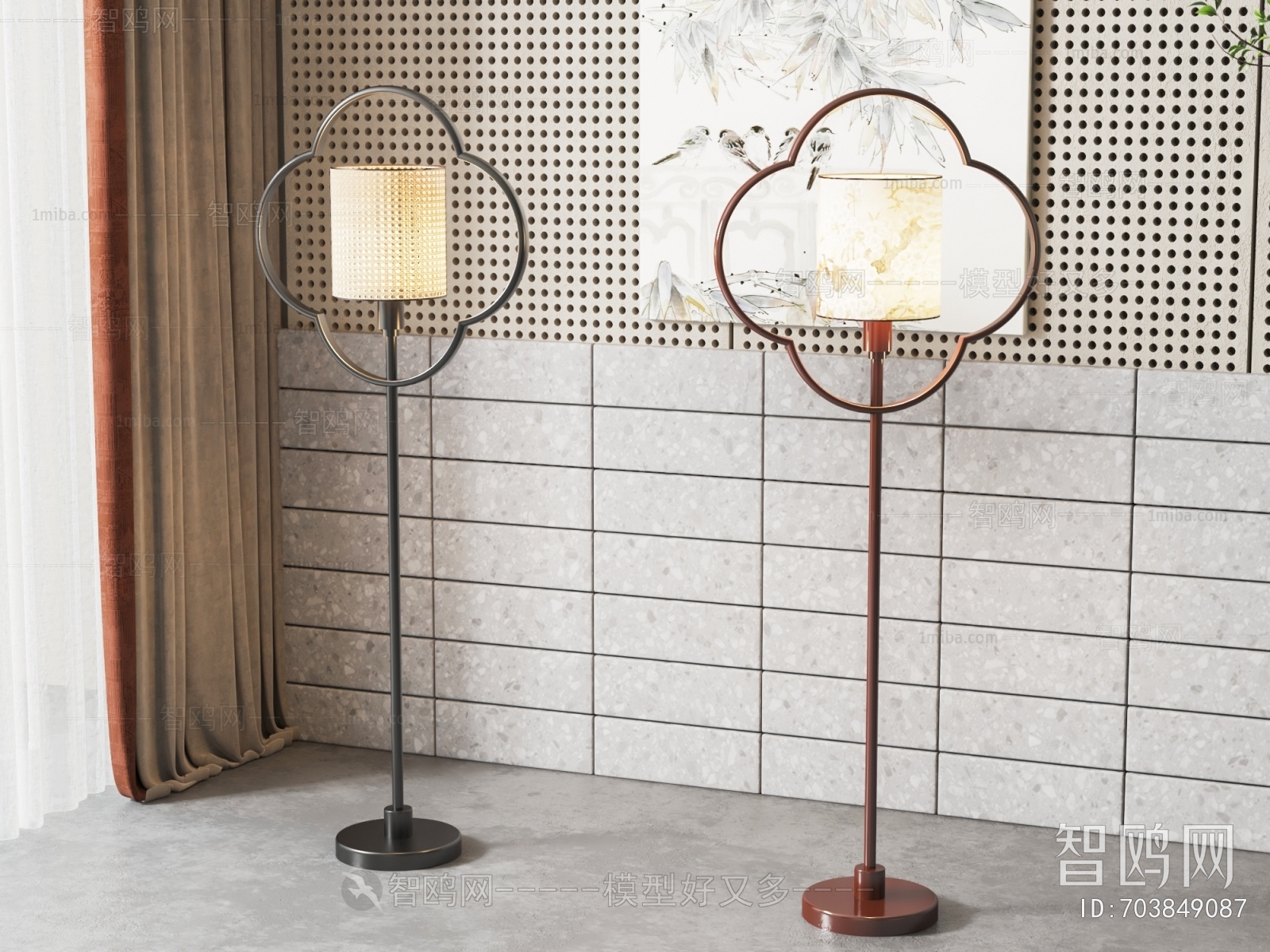 New Chinese Style Floor Lamp