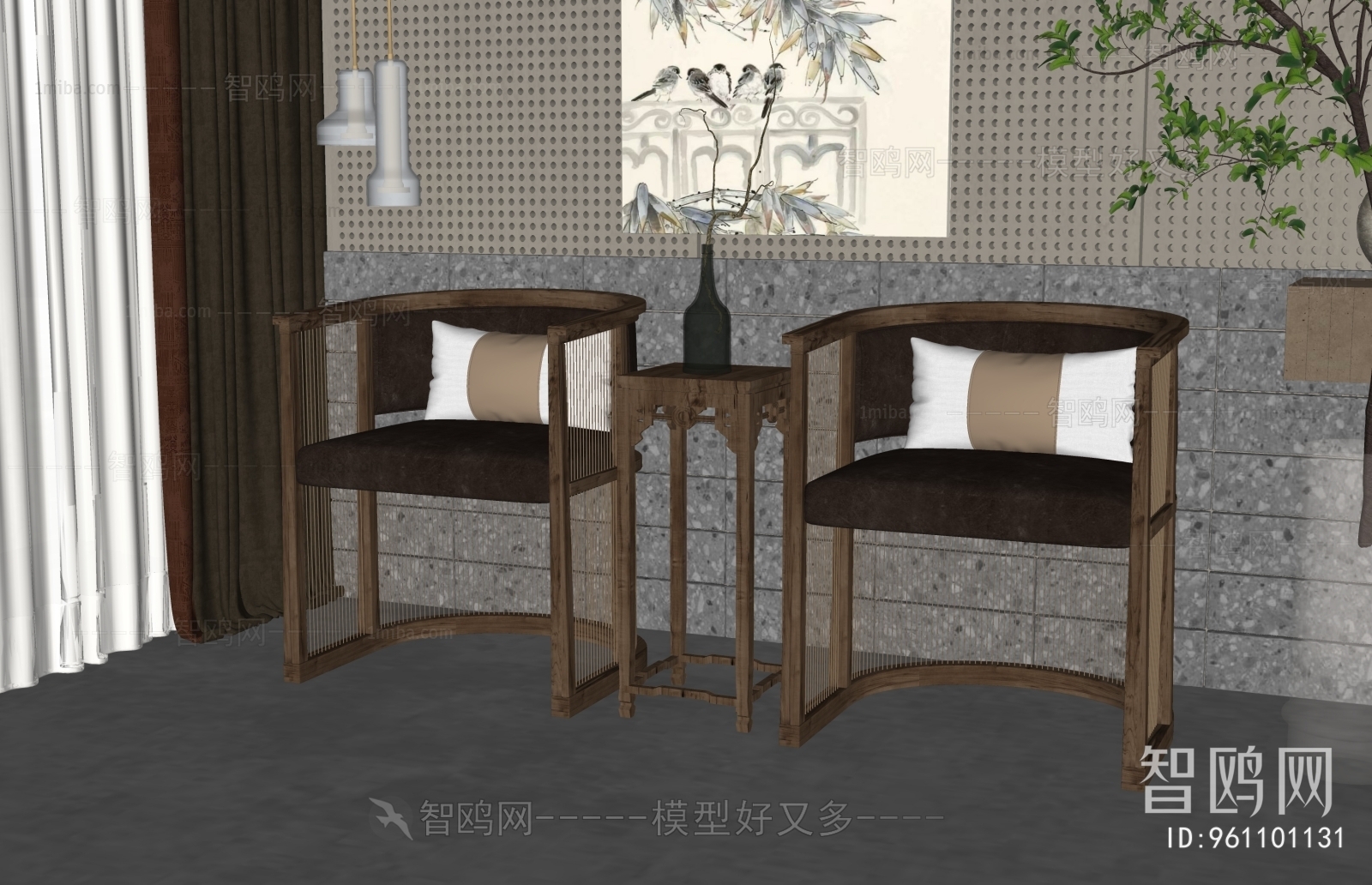 New Chinese Style Lounge Chair