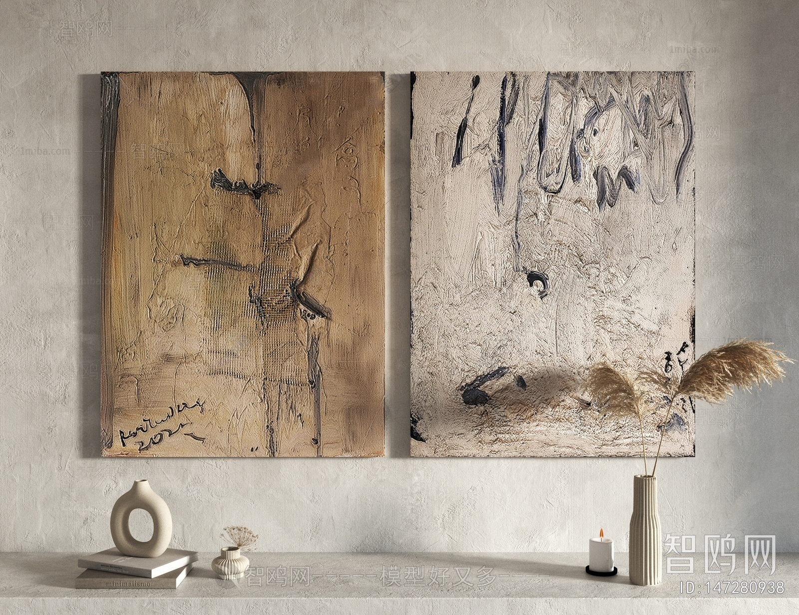 Modern Wabi-sabi Style Painting