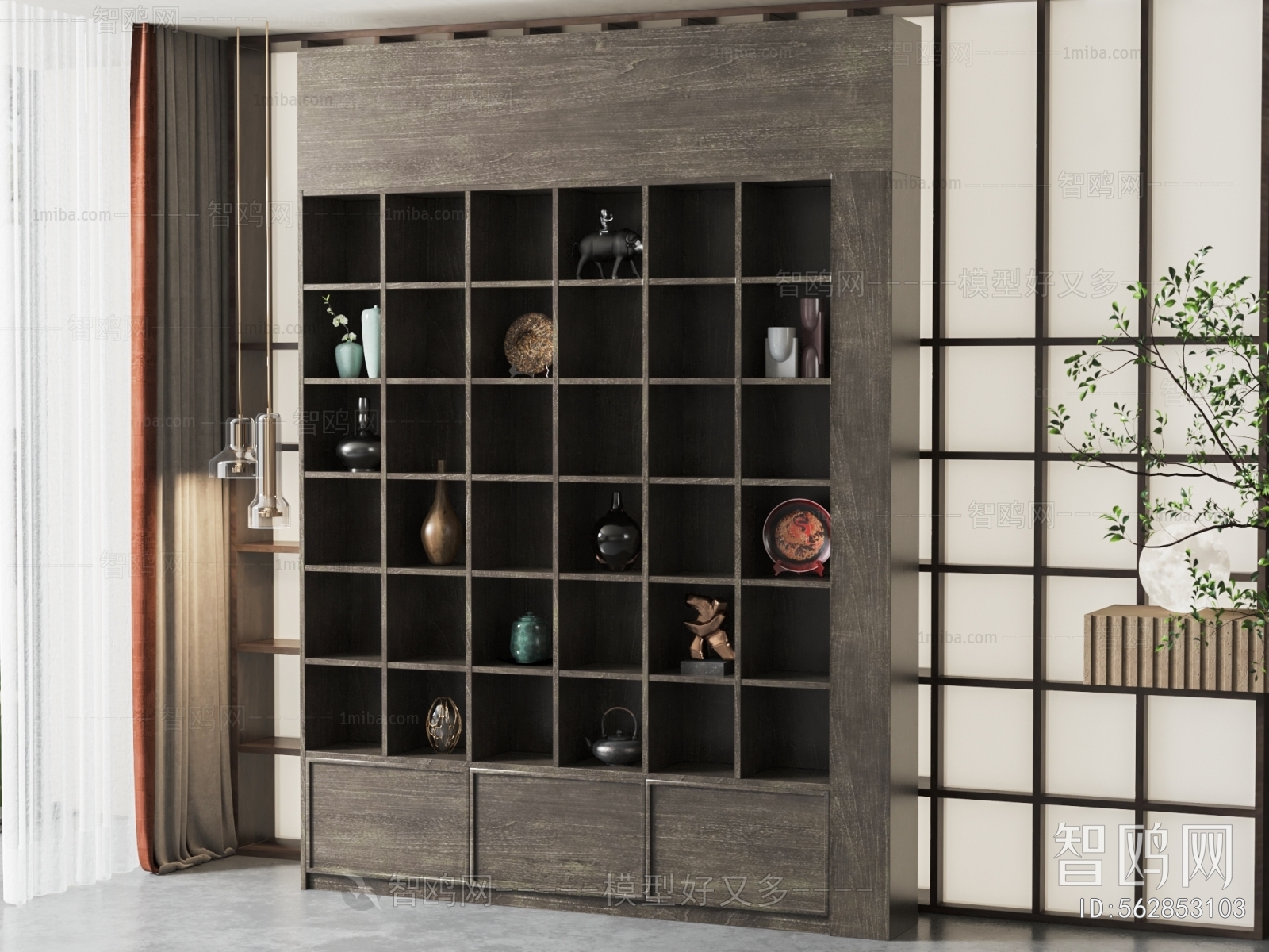 New Chinese Style Decorative Cabinet