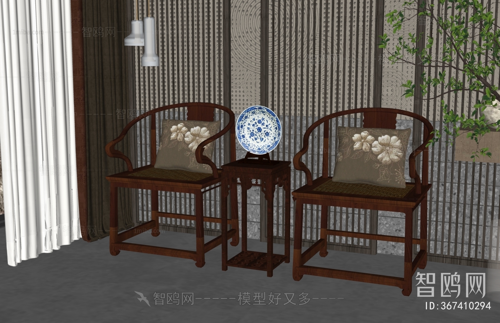 New Chinese Style Lounge Chair