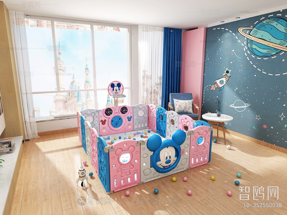 Modern Children's Room Activity Room