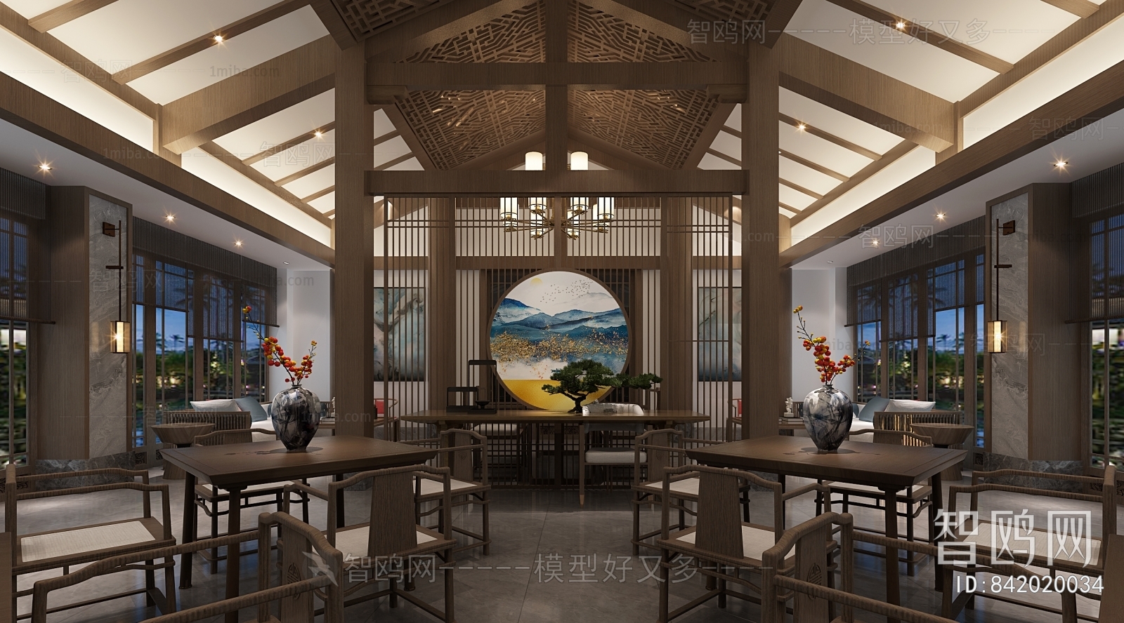 New Chinese Style Teahouse Tea House