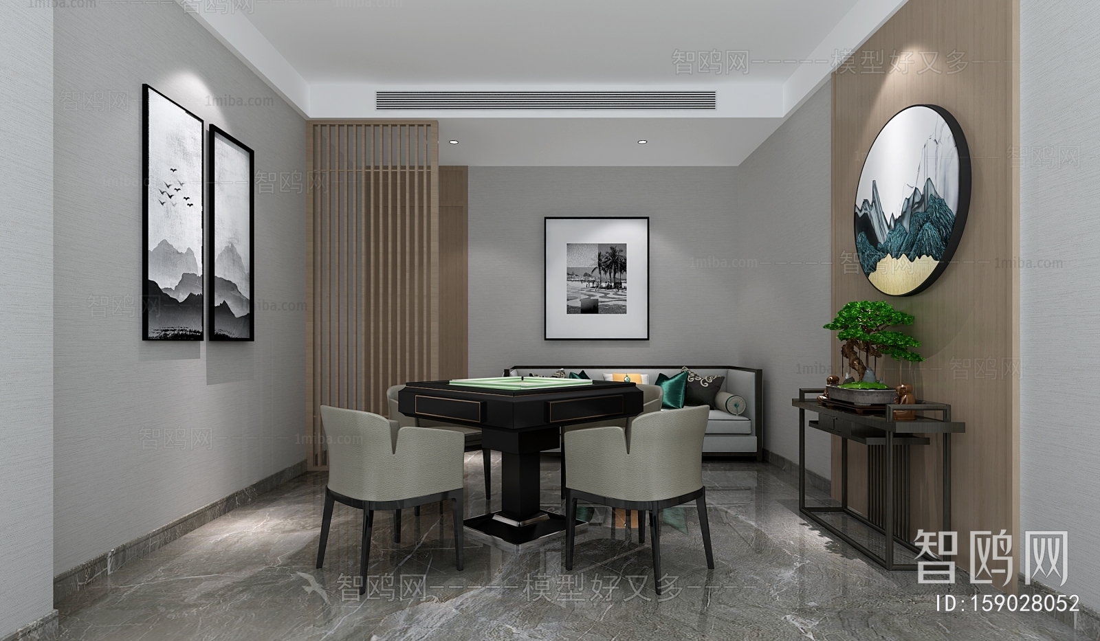 New Chinese Style Chess And Card Room