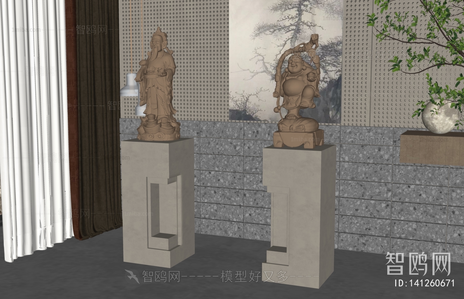 新中式弥勒佛雕塑摆件