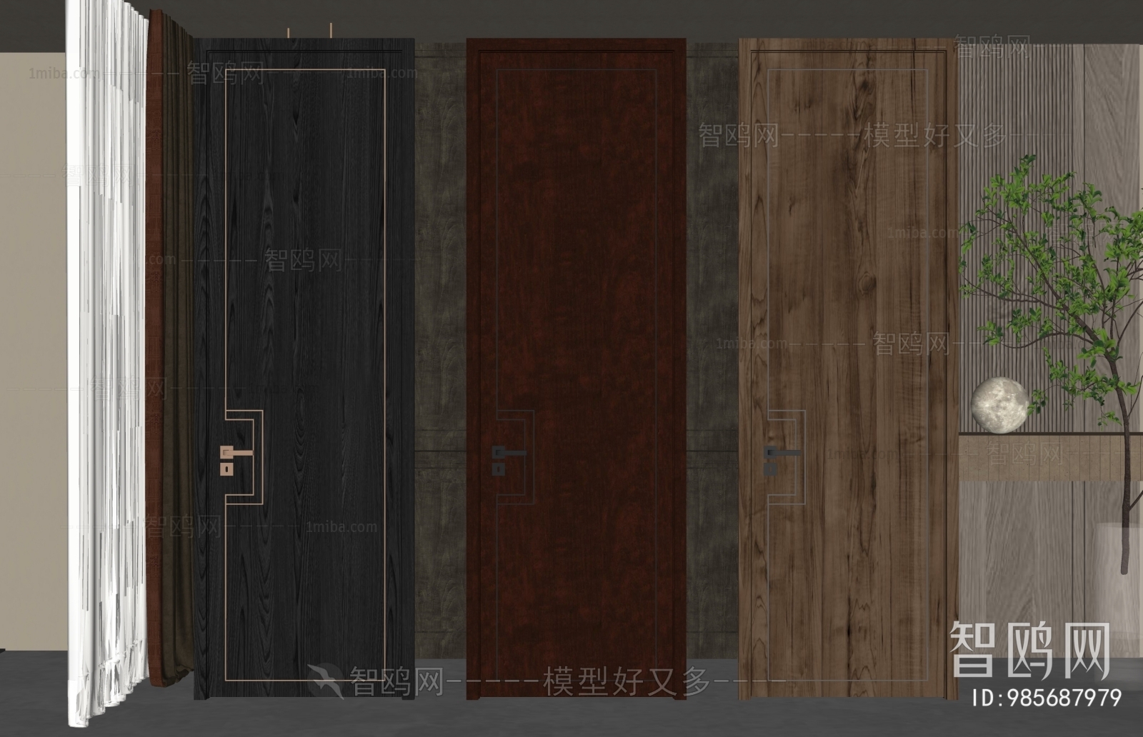 New Chinese Style Single Door