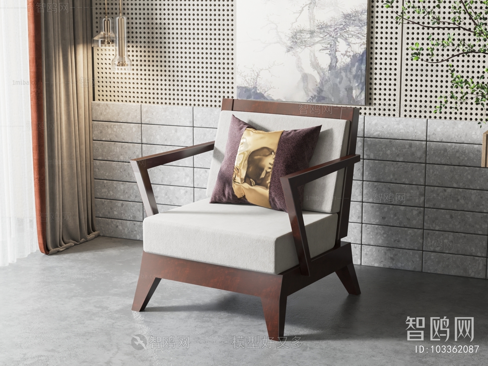 New Chinese Style Lounge Chair