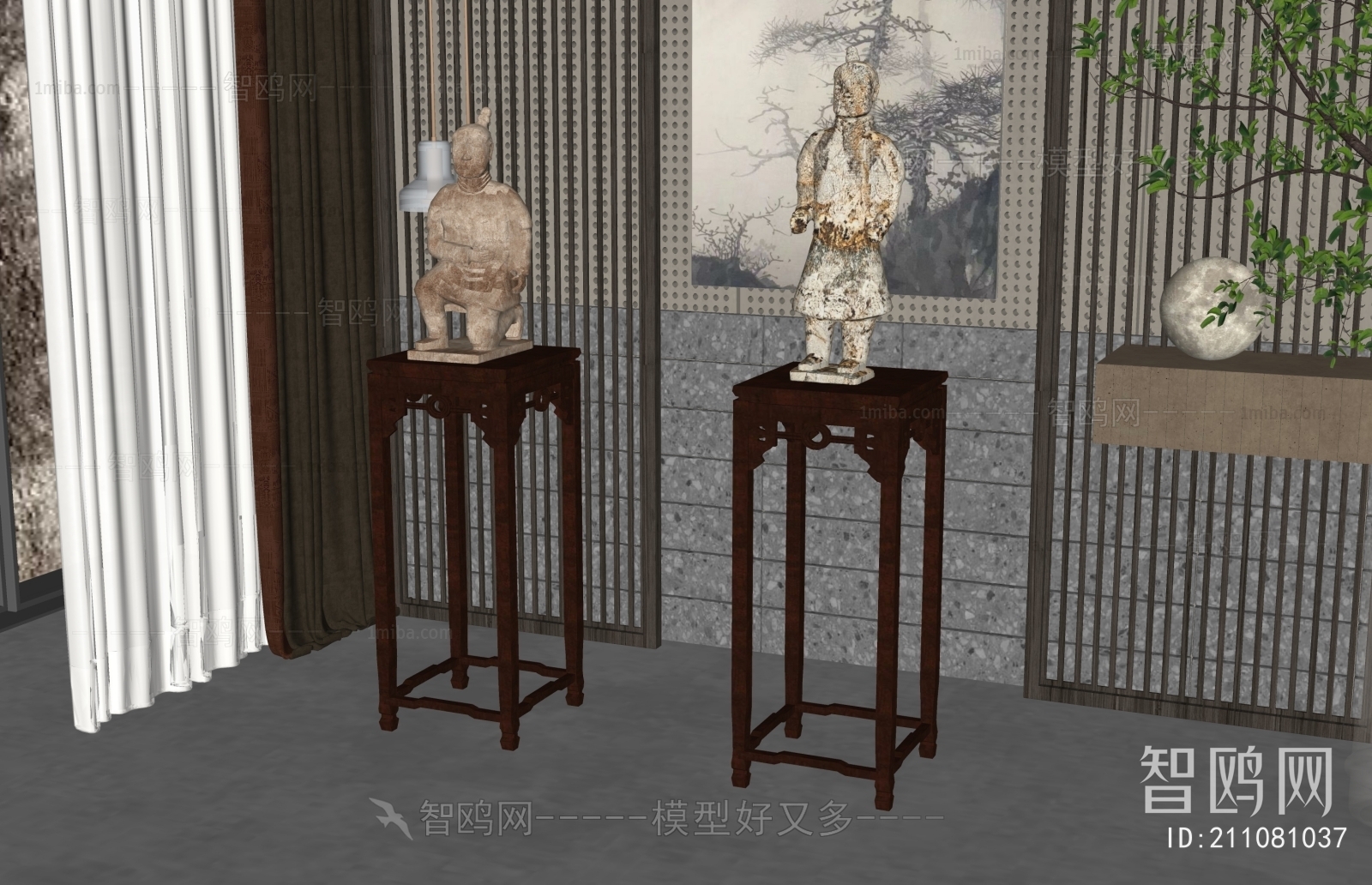 新中式兵马俑雕塑摆件
