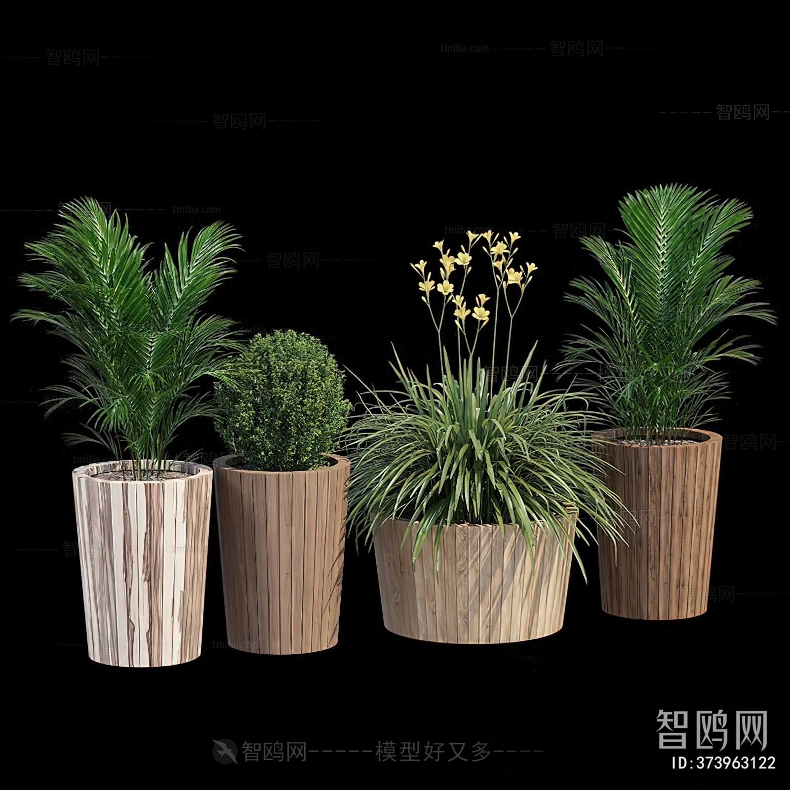 Modern Ground Green Plant Potted Plants