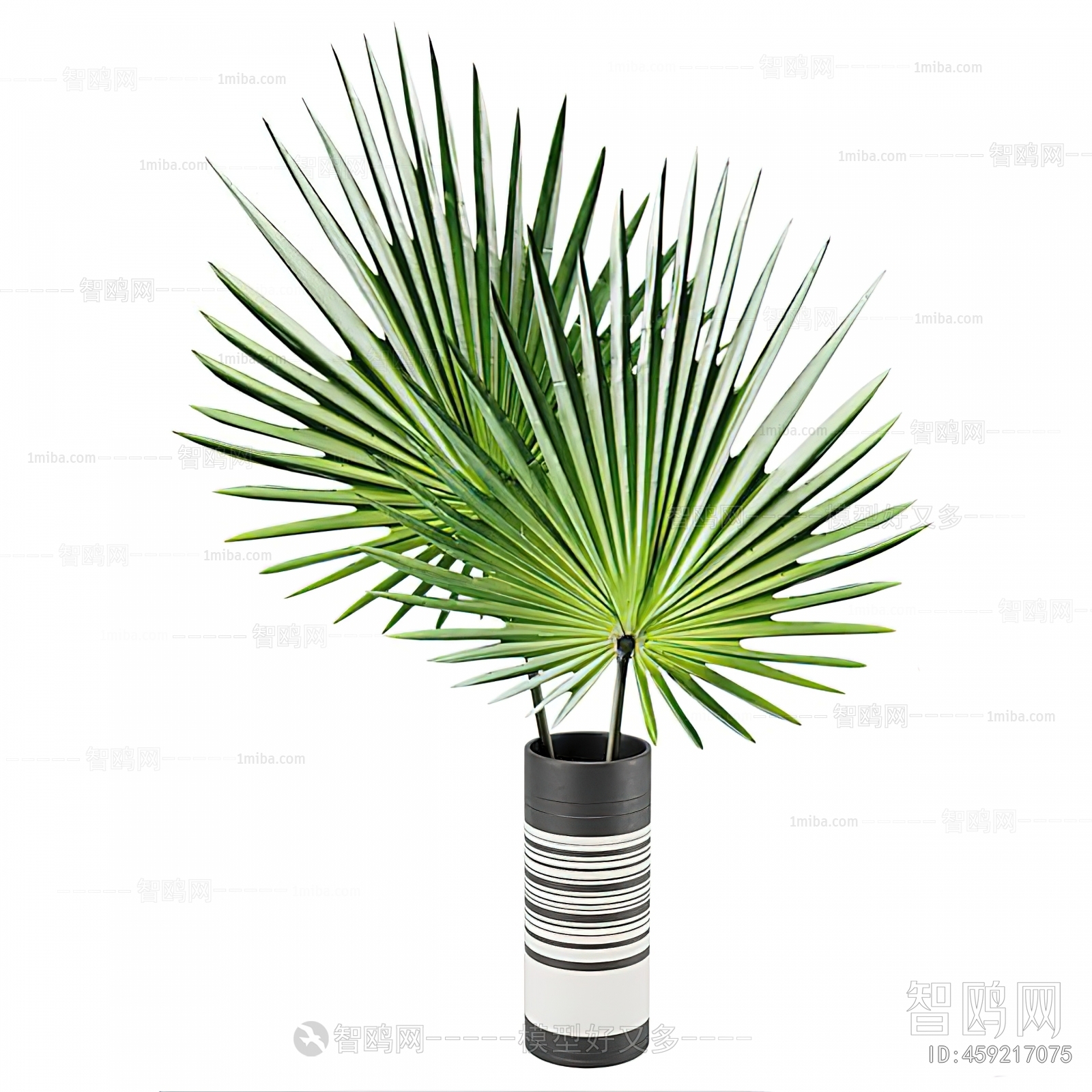 Modern Potted Green Plant