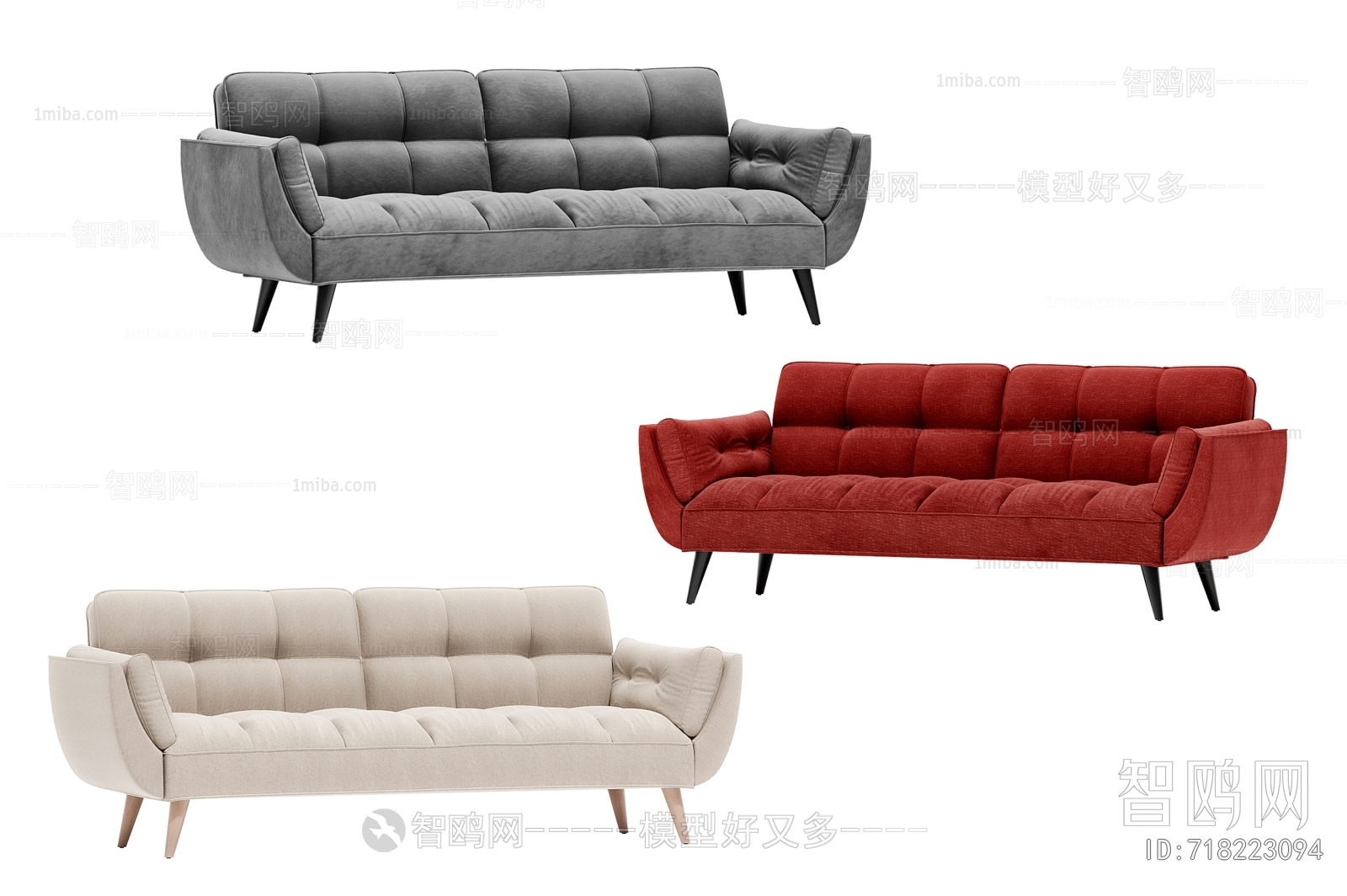 Nordic Style Multi Person Sofa