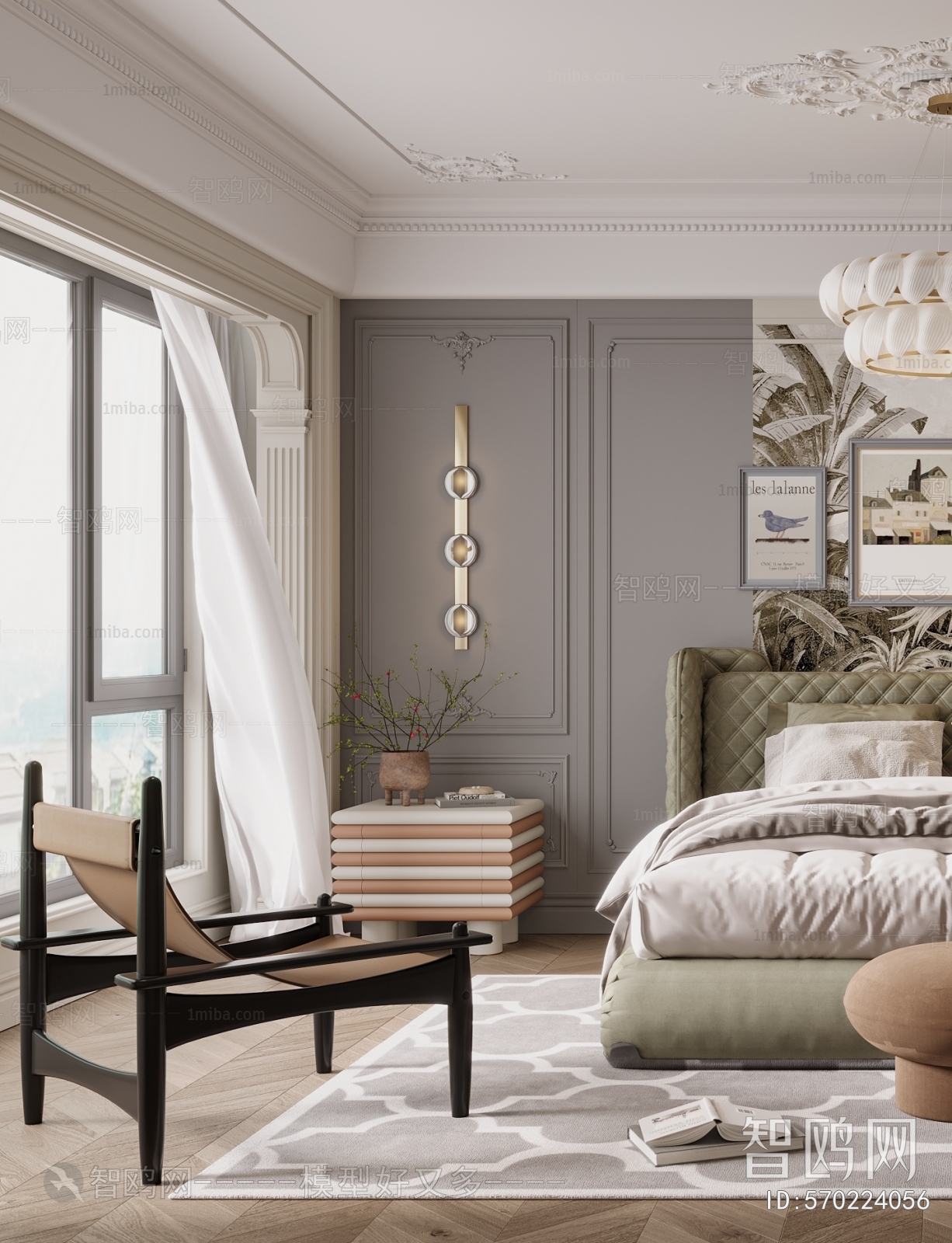 Modern French Style Bedroom