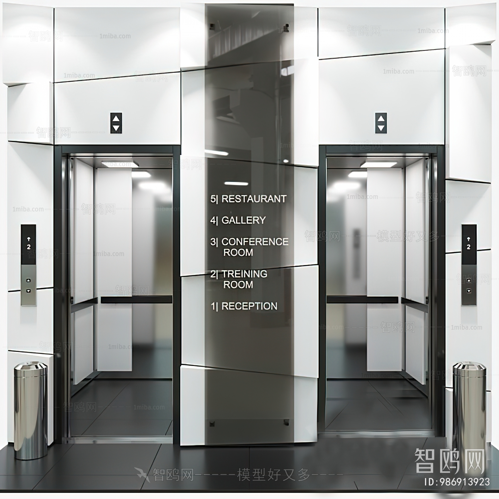 Modern Office Elevator Hall