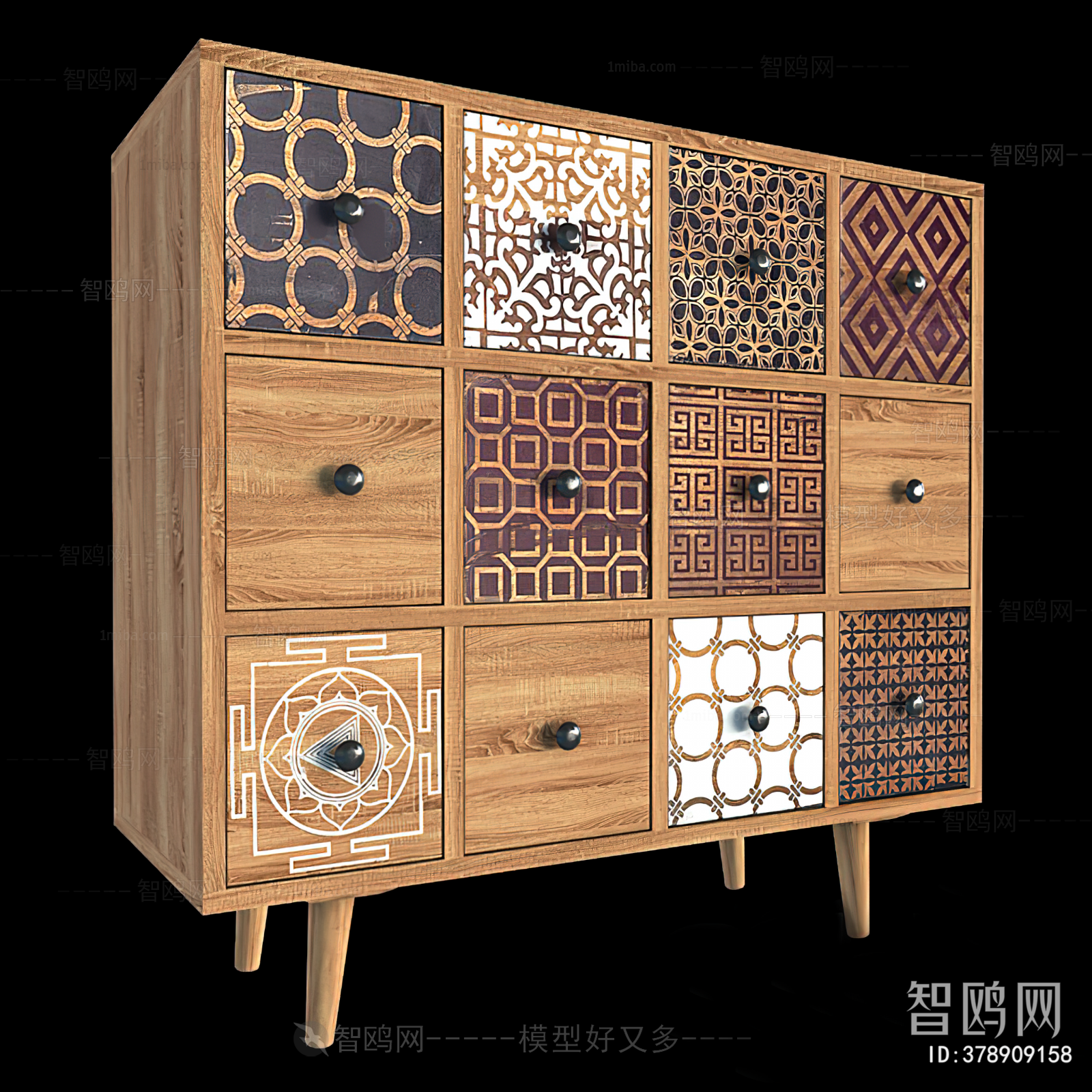 Wabi-sabi Style Decorative Cabinet