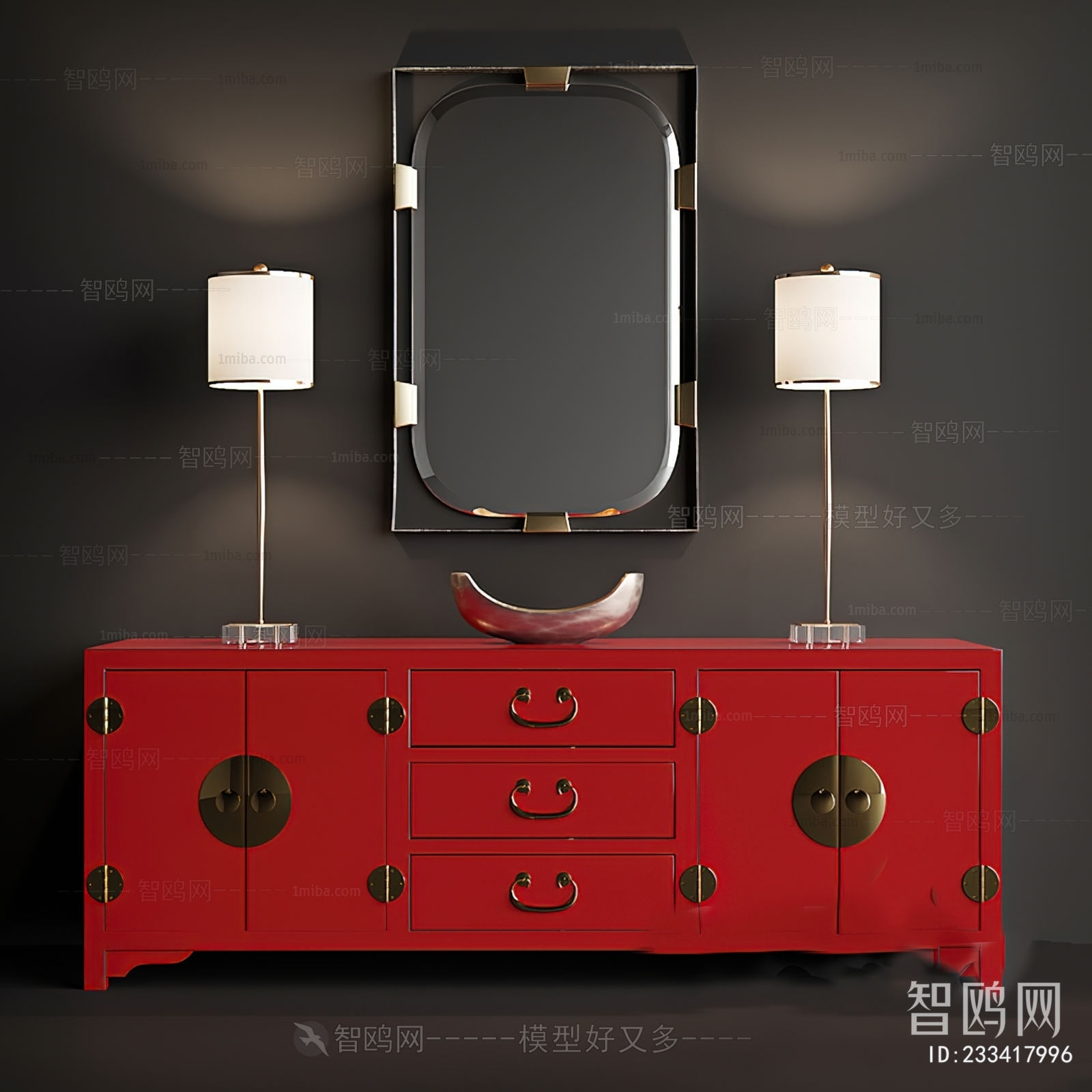 New Chinese Style Bathroom Cabinet