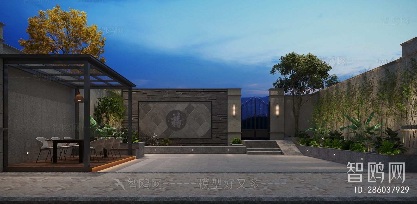 New Chinese Style Courtyard/landscape