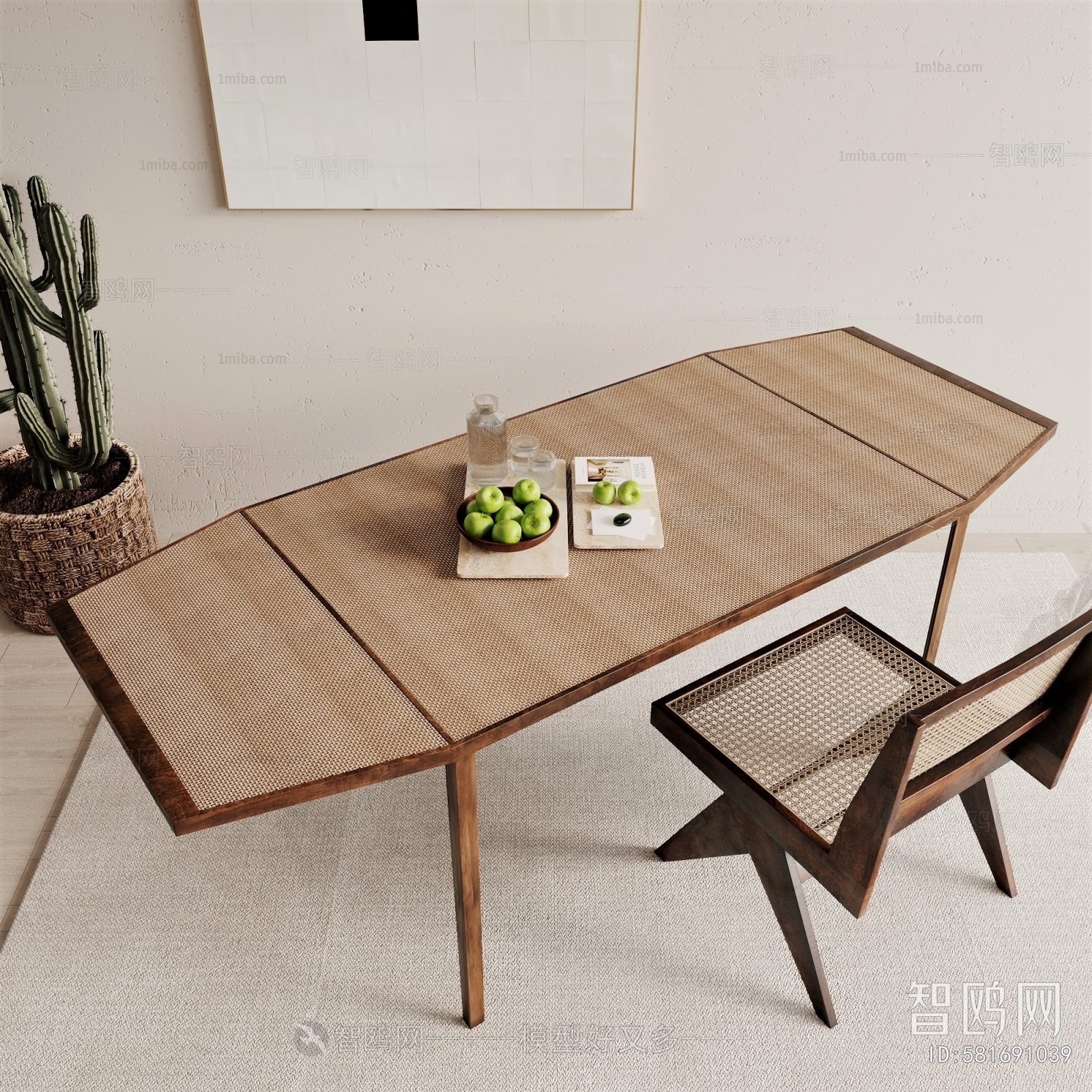 Wabi-sabi Style Computer Desk And Chair